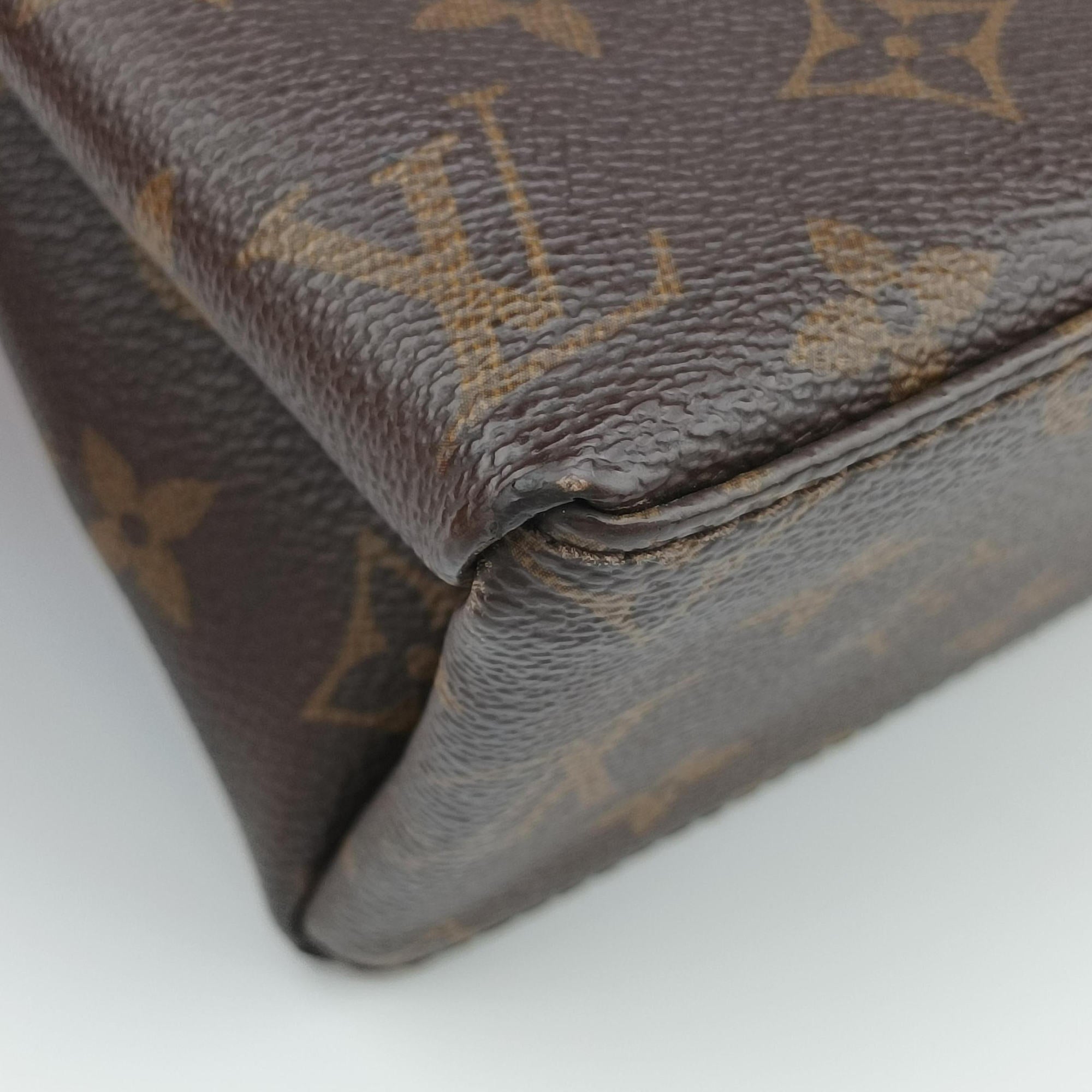 Pre-owned Louis Vuitton SAINT MICHEL Brown×COQUELICOT Monogram Canvas×epi M44031 shoulderbag | stylenewstar