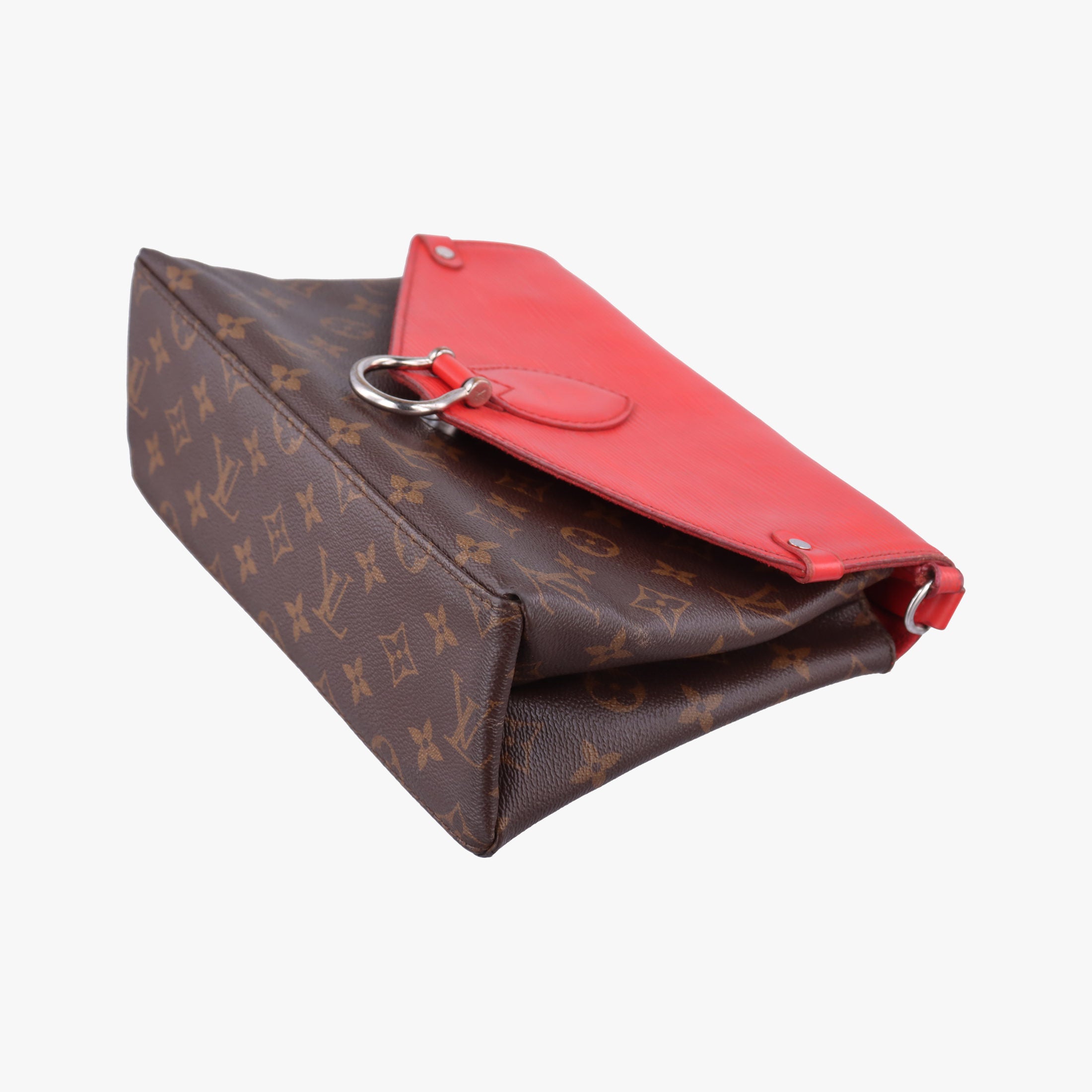 Pre-owned Louis Vuitton SAINT MICHEL Brown×COQUELICOT Monogram Canvas×epi M44031 shoulderbag | stylenewstar