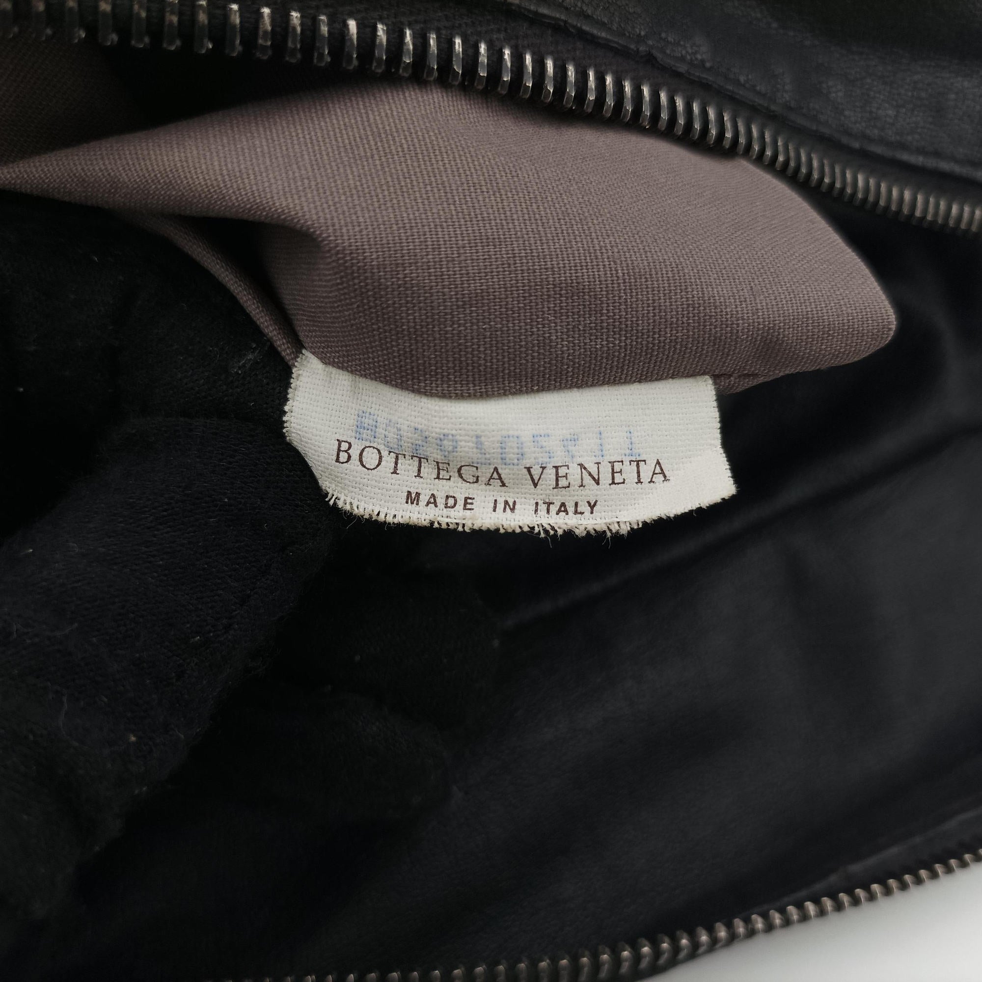 Pre-owned Bottega Veneta Intrecciato Black×Blue×Grey lambskin  shoulderbag | stylenewstar