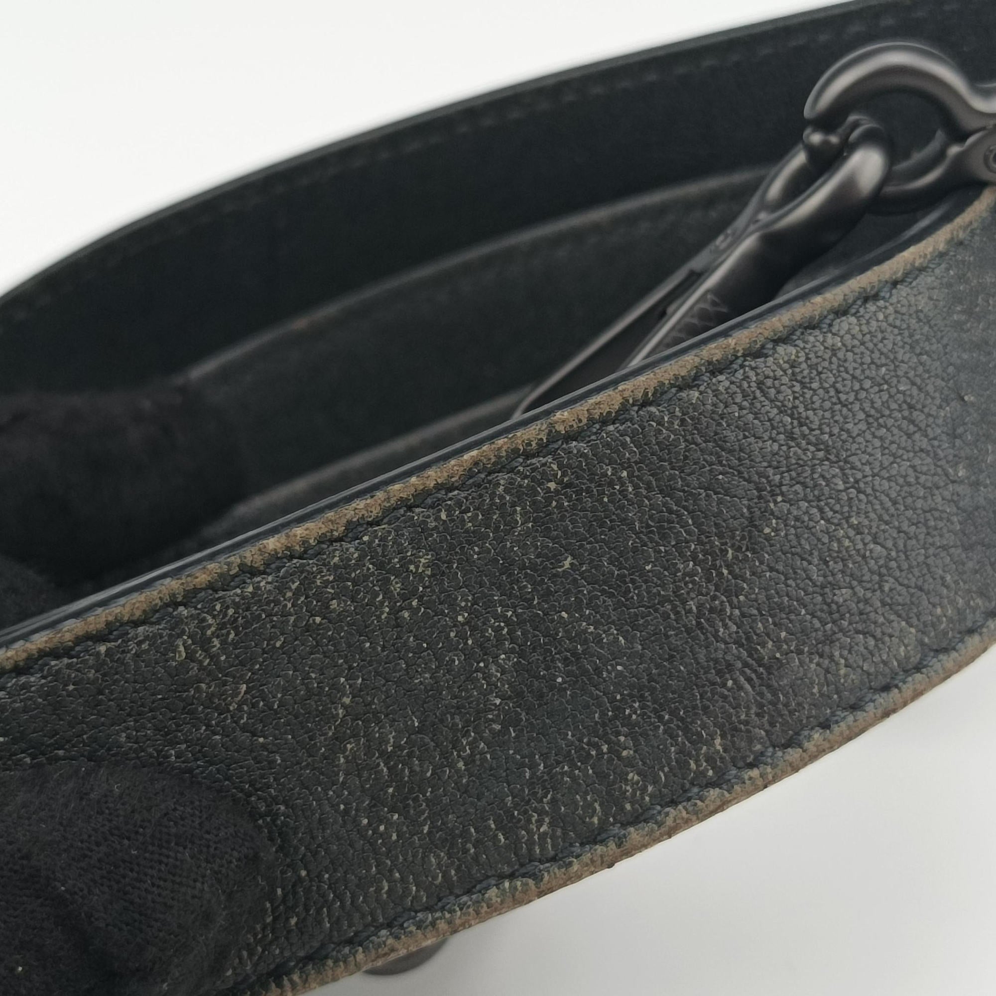 Pre-owned Bottega Veneta Intrecciato Black×Blue×Grey lambskin  shoulderbag | stylenewstar