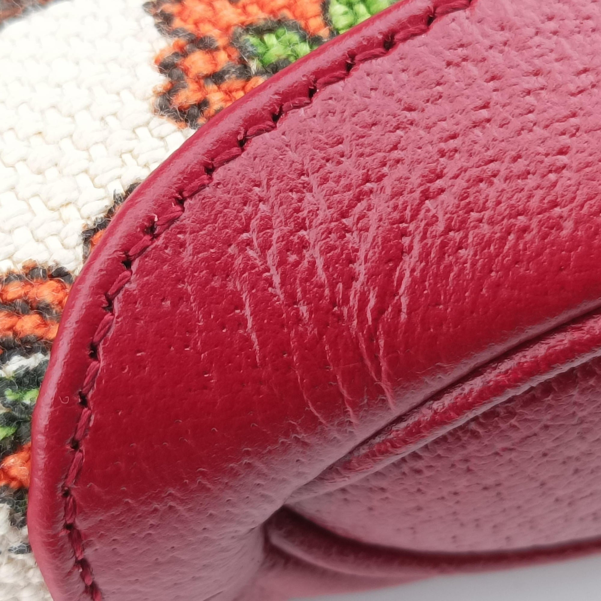 Pre-owned Gucci Jackie 1961 White x Red x Multicolor Canvas×leather 636706 shoulderbag | stylenewstar