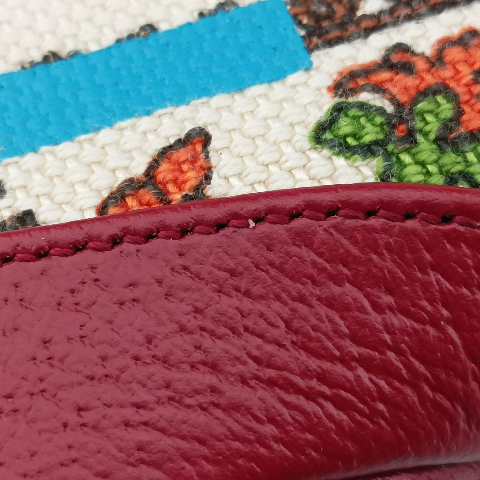 Pre-owned Gucci Jackie 1961 White x Red x Multicolor Canvas×leather 636706 shoulderbag | stylenewstar