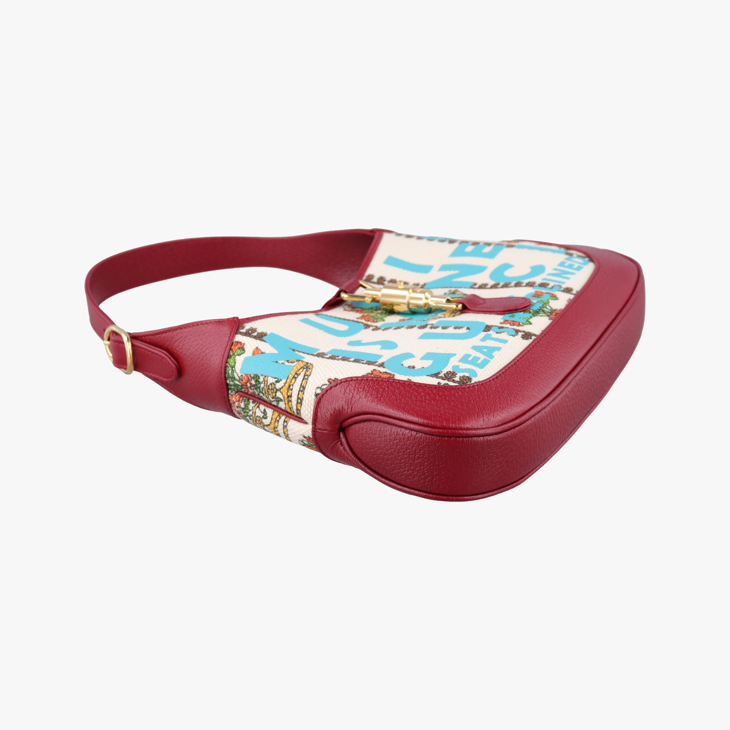 Pre-owned Gucci Jackie 1961 White x Red x Multicolor Canvas×leather 636706 shoulderbag | stylenewstar