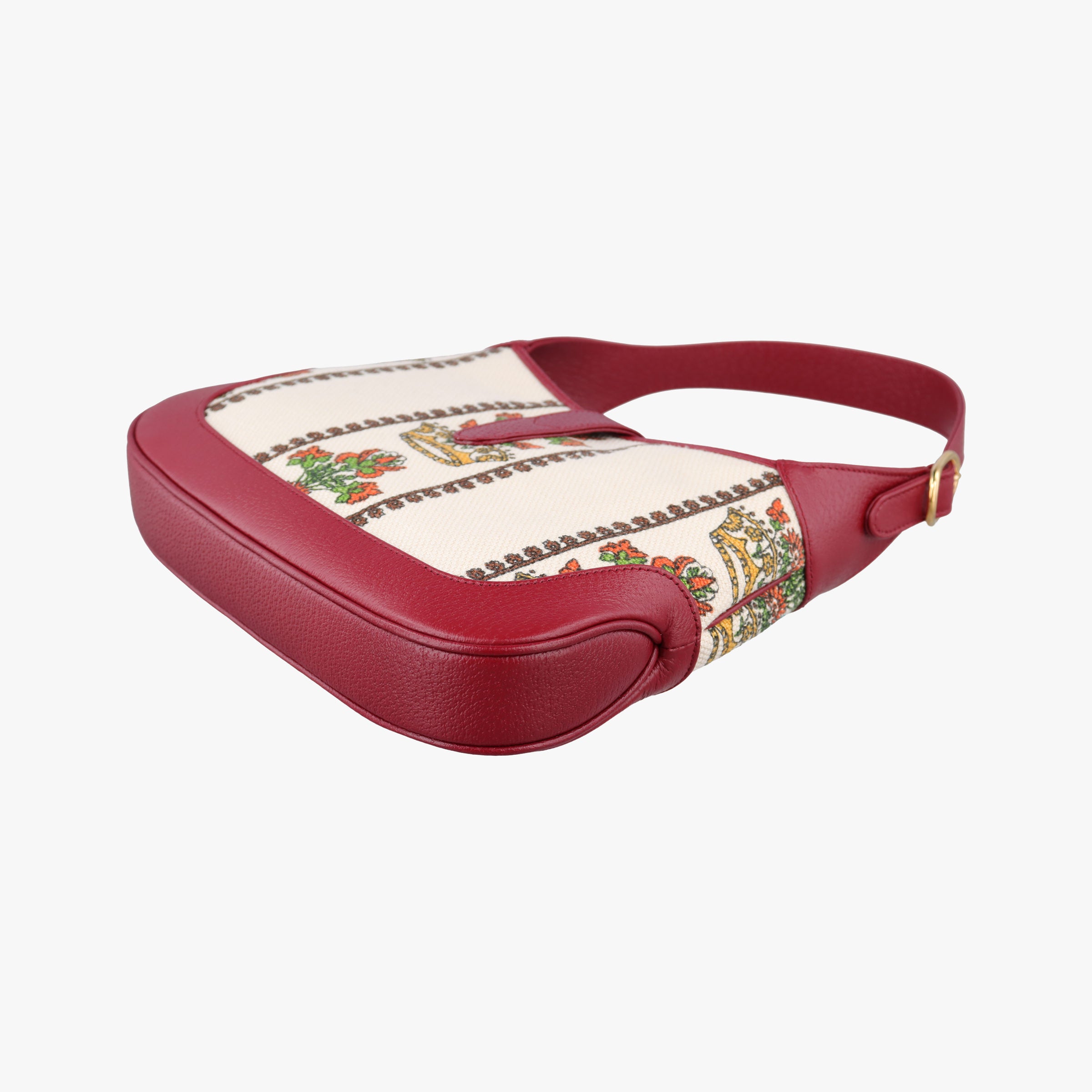 Pre-owned Gucci Jackie 1961 White x Red x Multicolor Canvas×leather 636706 shoulderbag | stylenewstar