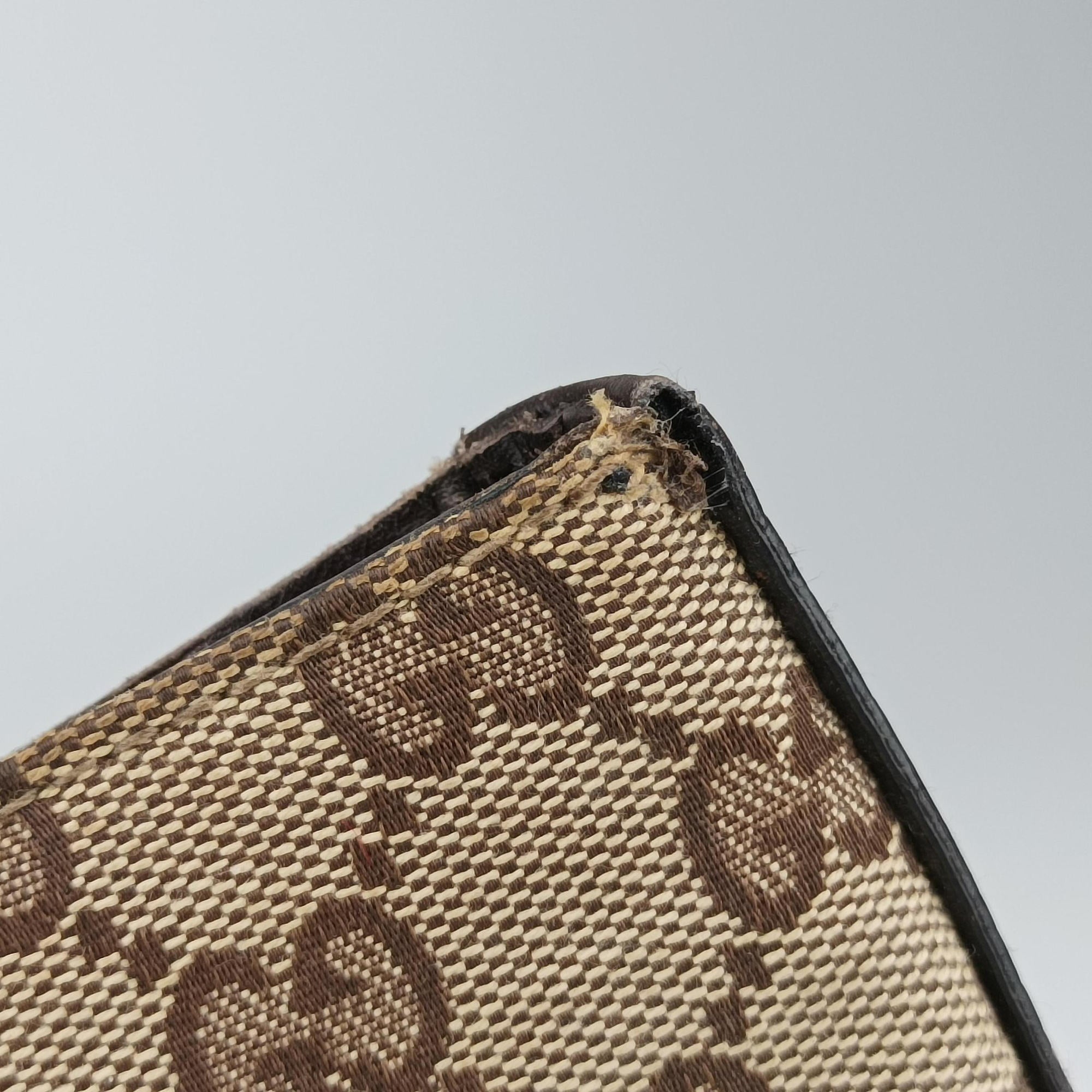 Pre-owned Gucci Horsebit  Hasler beige×Brown canvas×leather 137385 handbag | stylenewstar