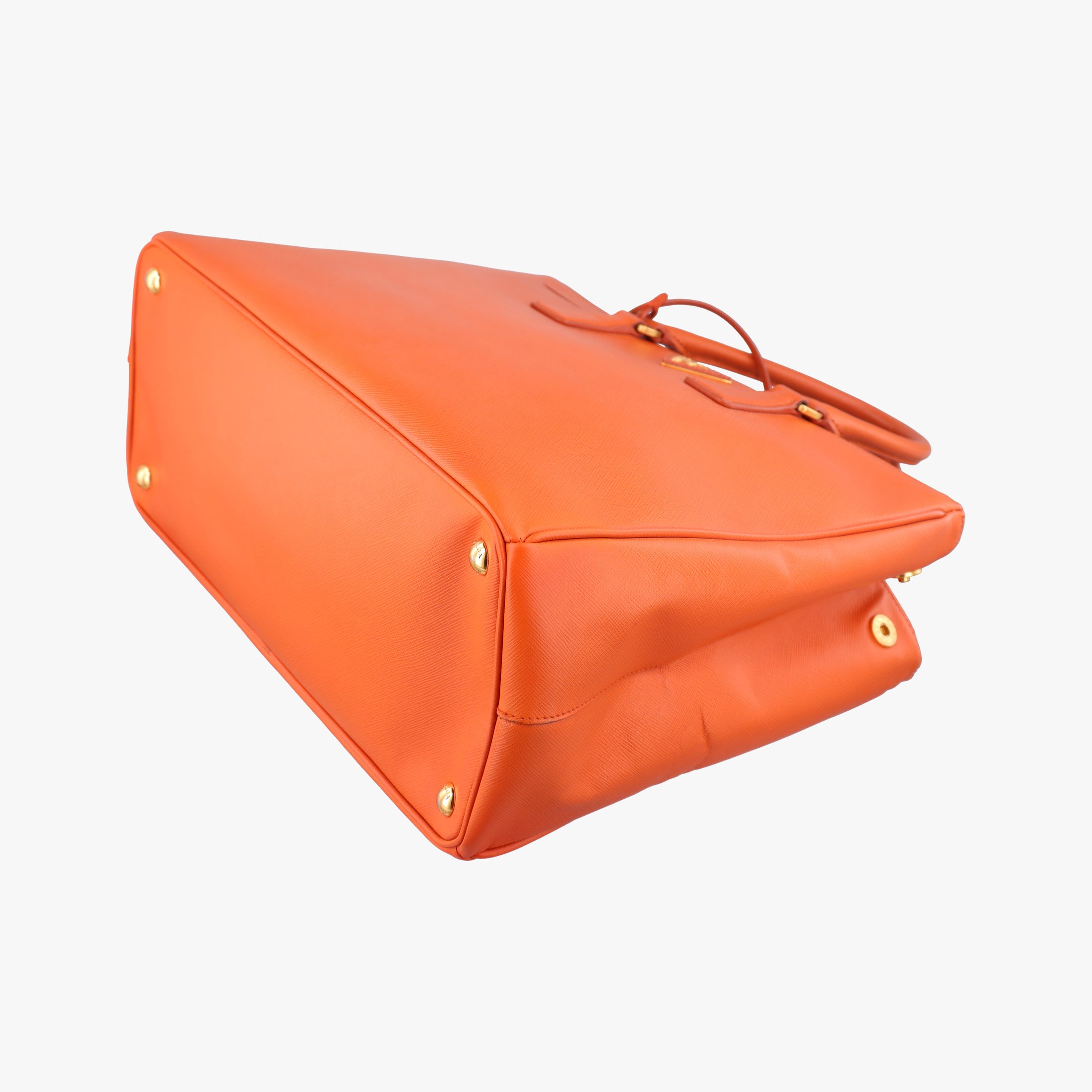 Pre-owned Prada Galleria Orange SAFFIANO Leather BN1786 handbag | stylenewstar