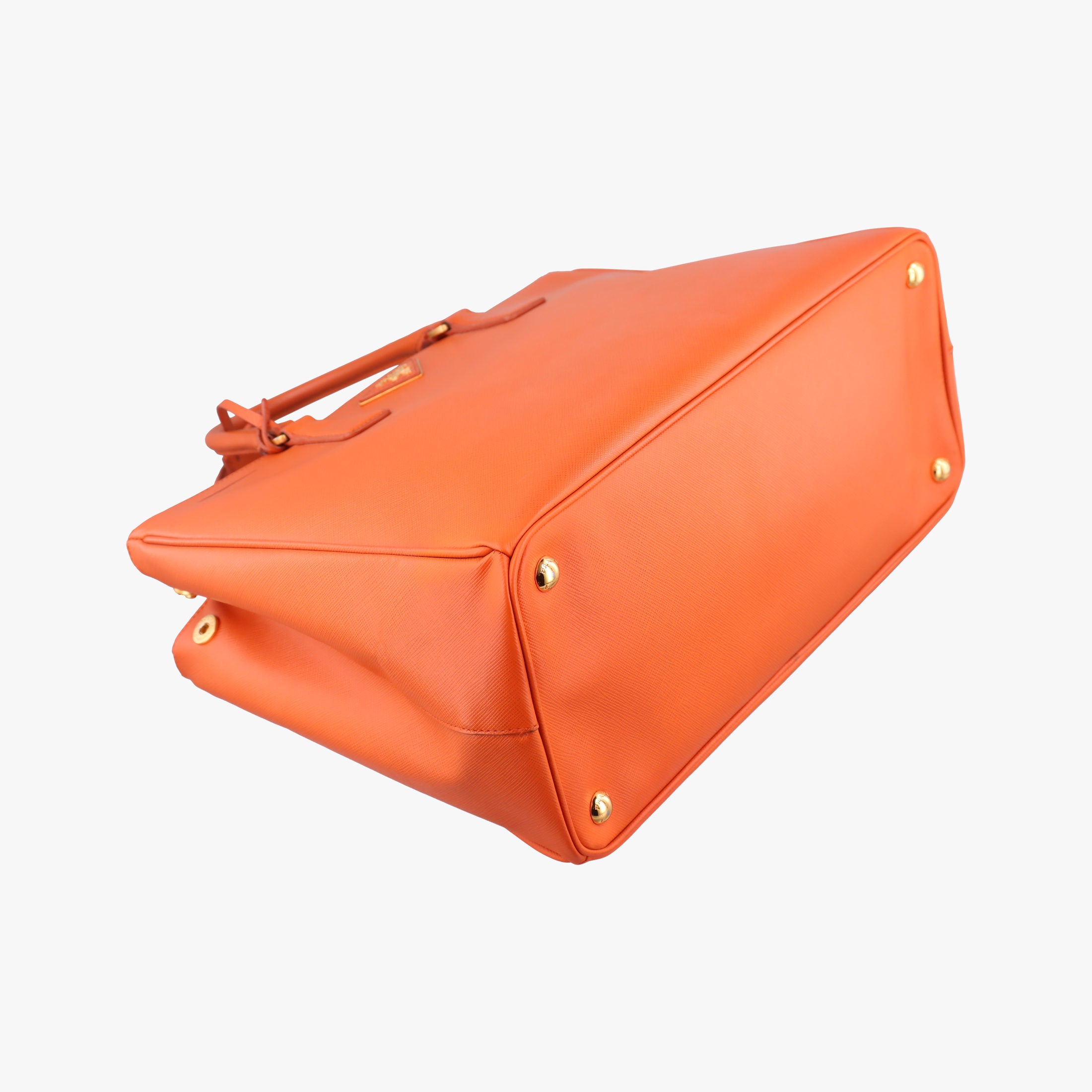 Pre-owned Prada Galleria Orange SAFFIANO Leather BN1786 handbag | stylenewstar
