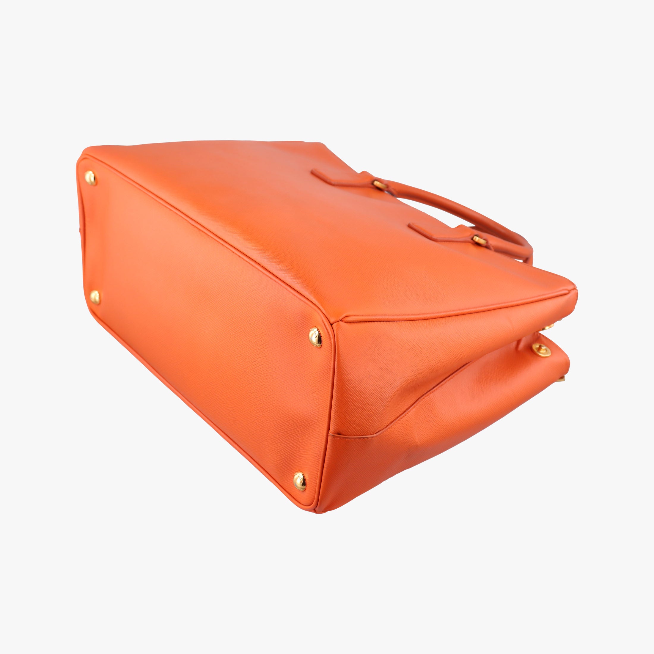 Pre-owned Prada Galleria Orange SAFFIANO Leather BN1786 handbag | stylenewstar