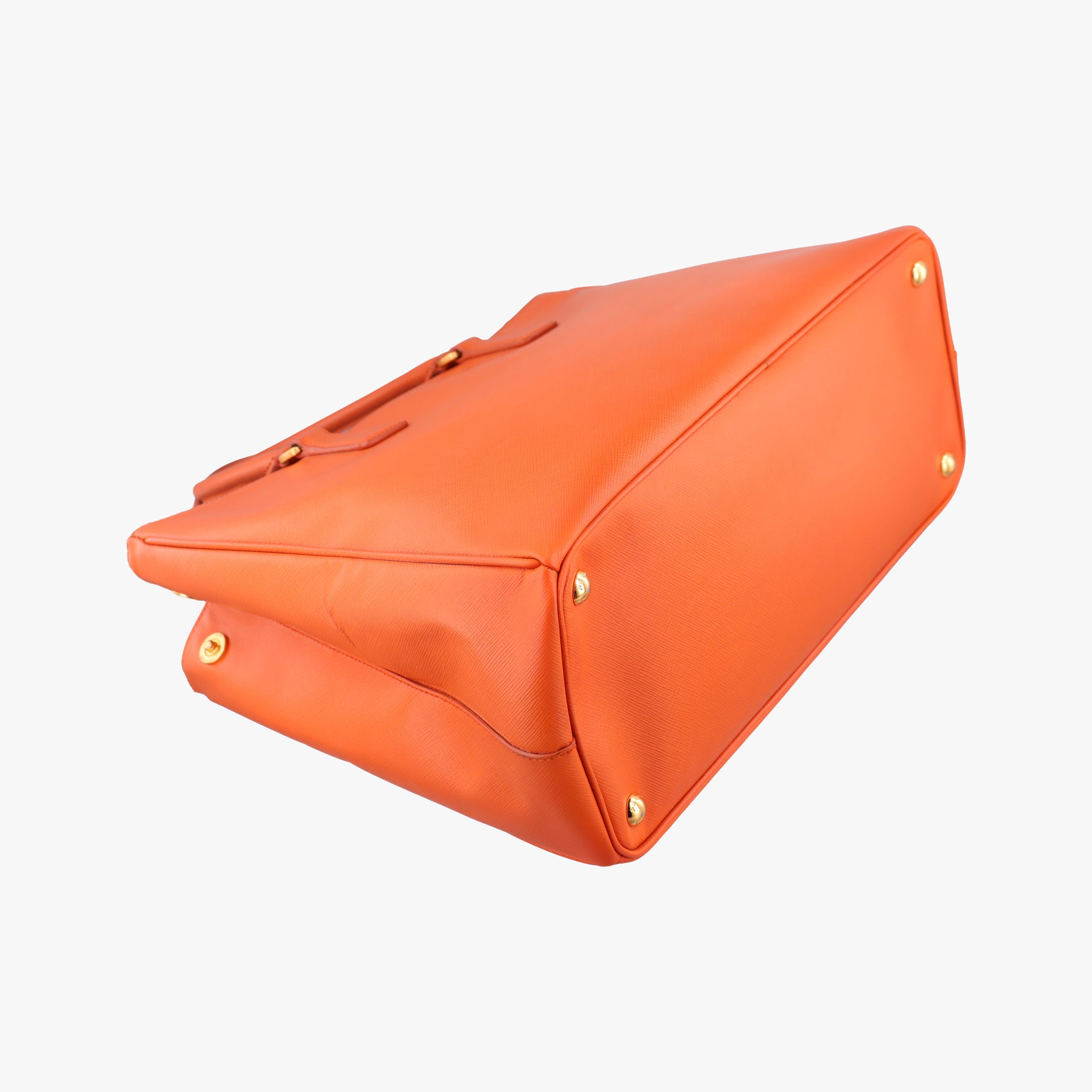 Pre-owned Prada Galleria Orange SAFFIANO Leather BN1786 handbag | stylenewstar
