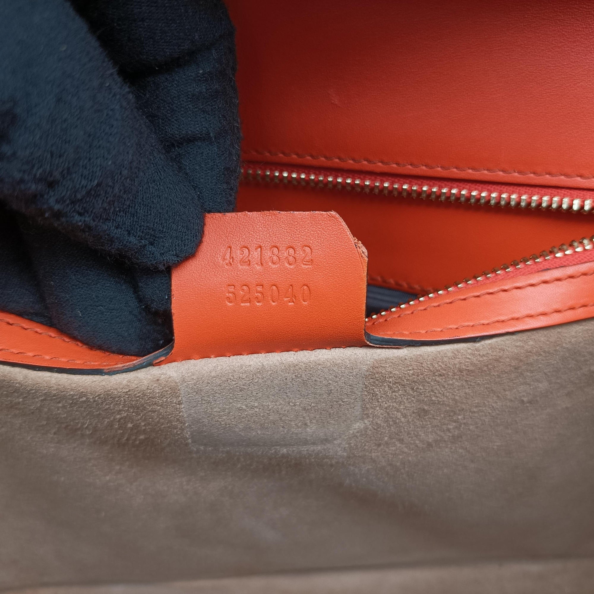Secondhand Gucci Sylvie Orange x Red x Black Leather 421882 shoulderbag | stylenewstar