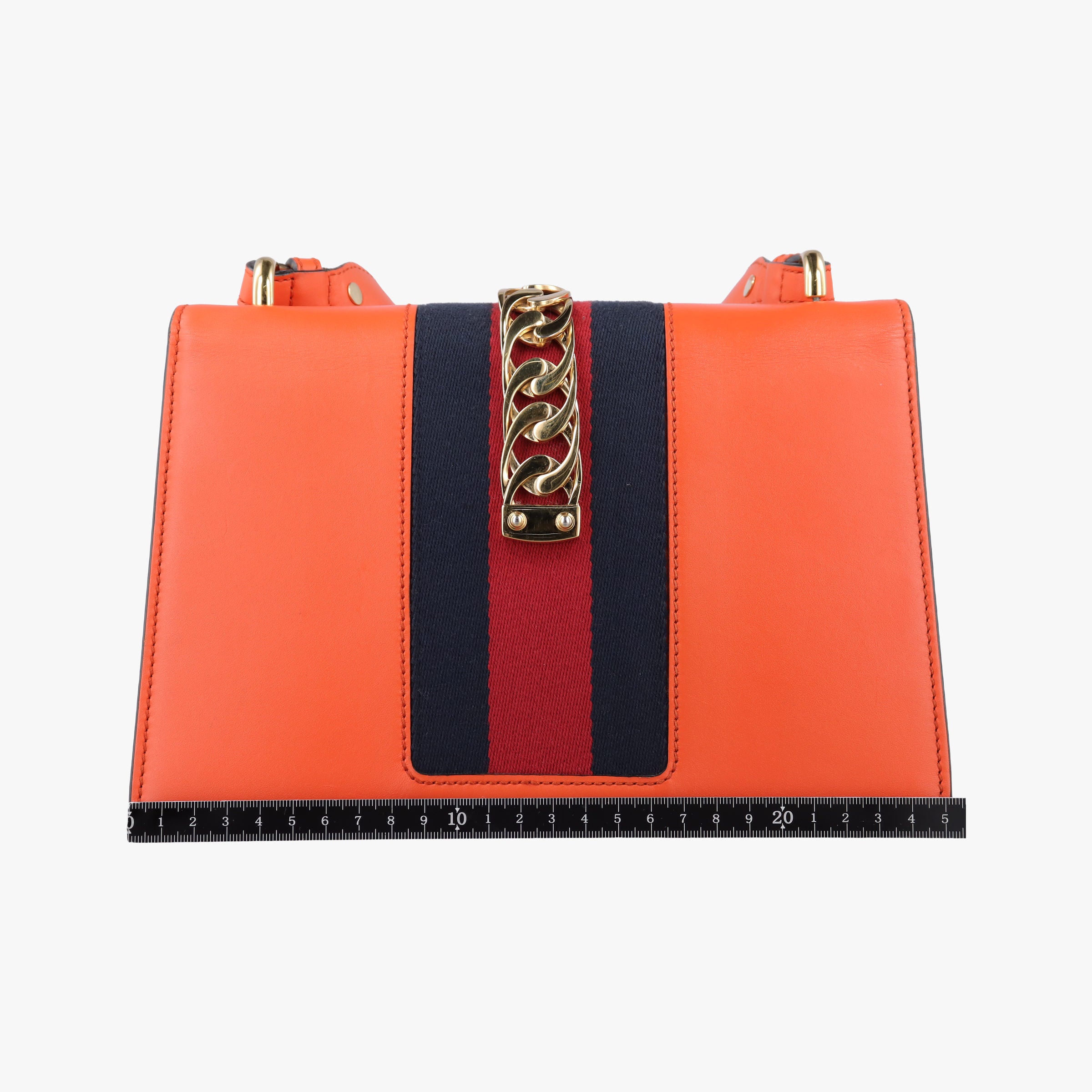 Secondhand Gucci Sylvie Orange x Red x Black Leather 421882 shoulderbag | stylenewstar