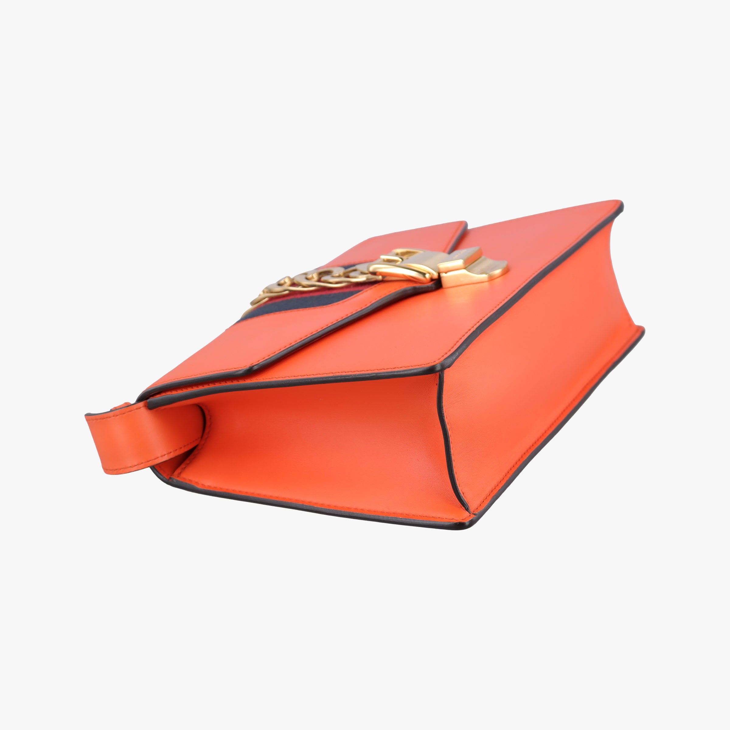Secondhand Gucci Sylvie Orange x Red x Black Leather 421882 shoulderbag | stylenewstar