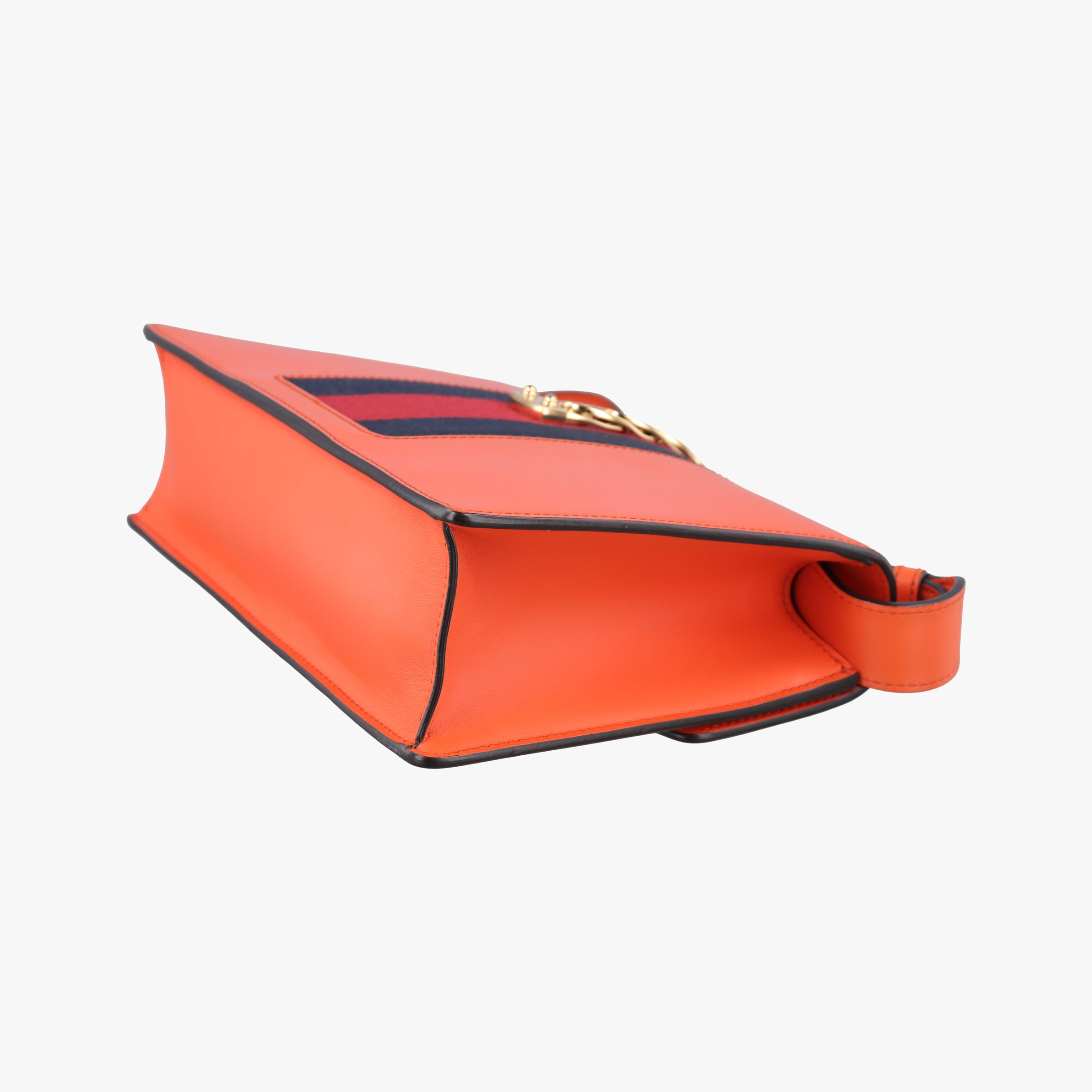 Secondhand Gucci Sylvie Orange x Red x Black Leather 421882 shoulderbag | stylenewstar