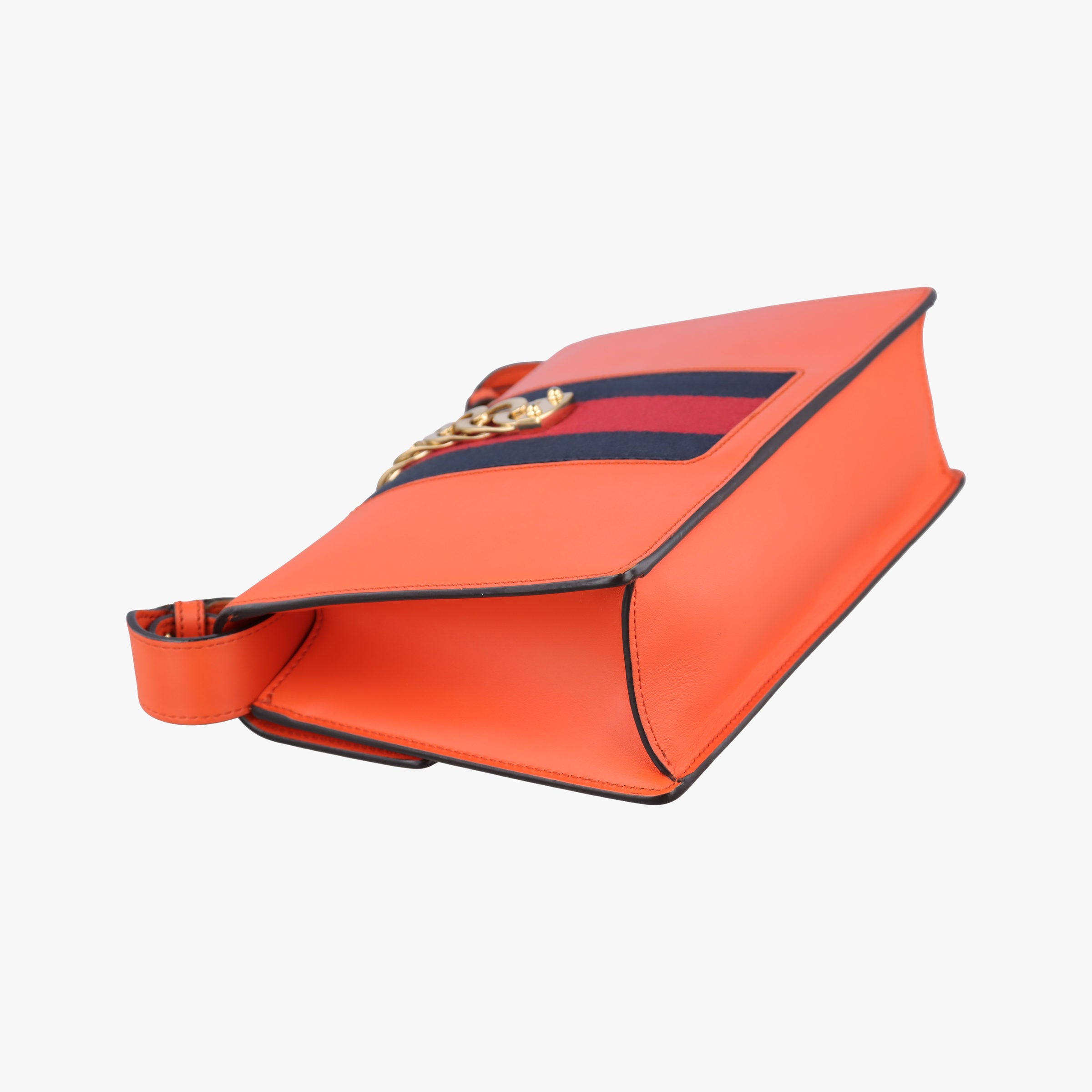 Secondhand Gucci Sylvie Orange x Red x Black Leather 421882 shoulderbag | stylenewstar
