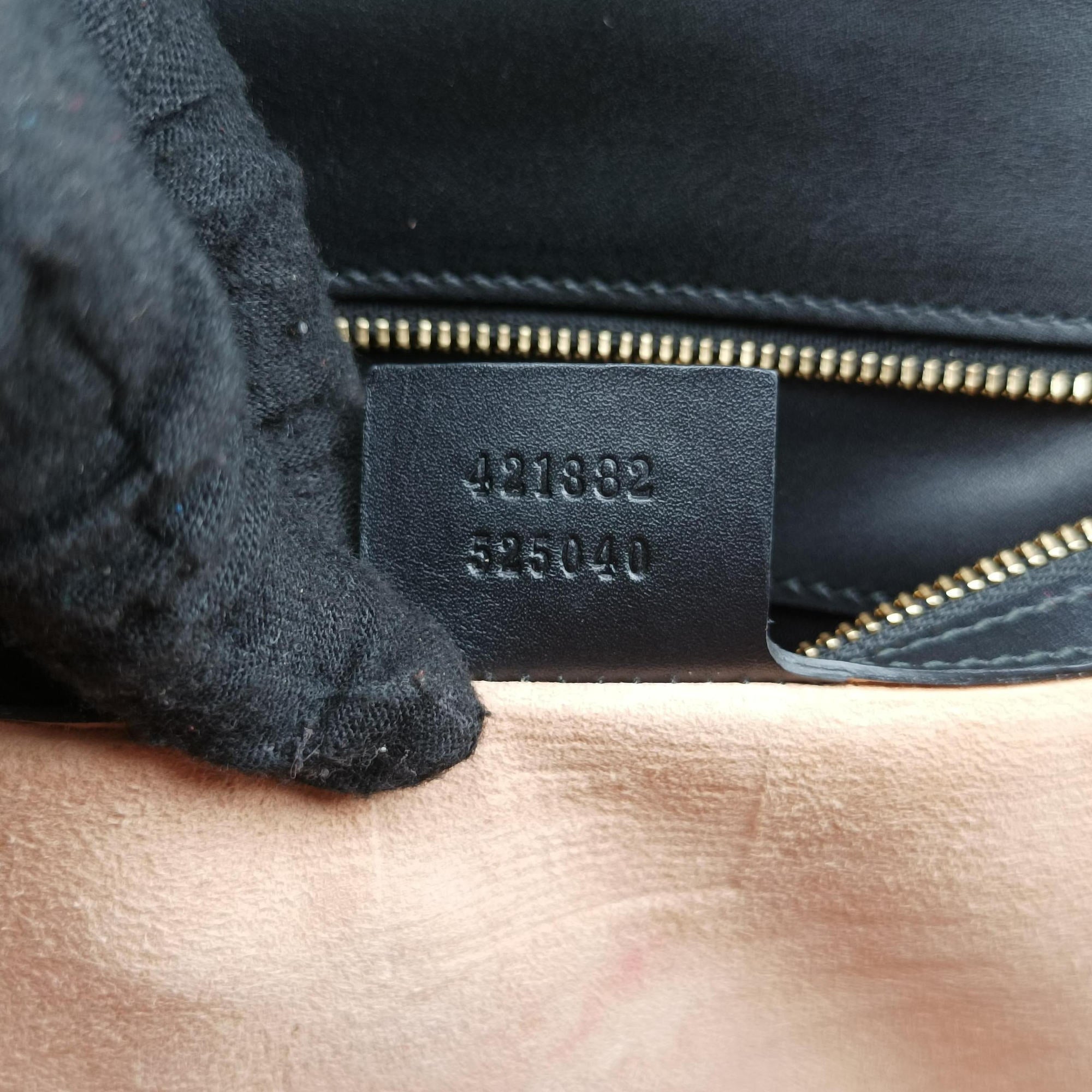 Pre-owned Gucci Sylvie Black×green×red leather 421882 shoulderbag | stylenewstar