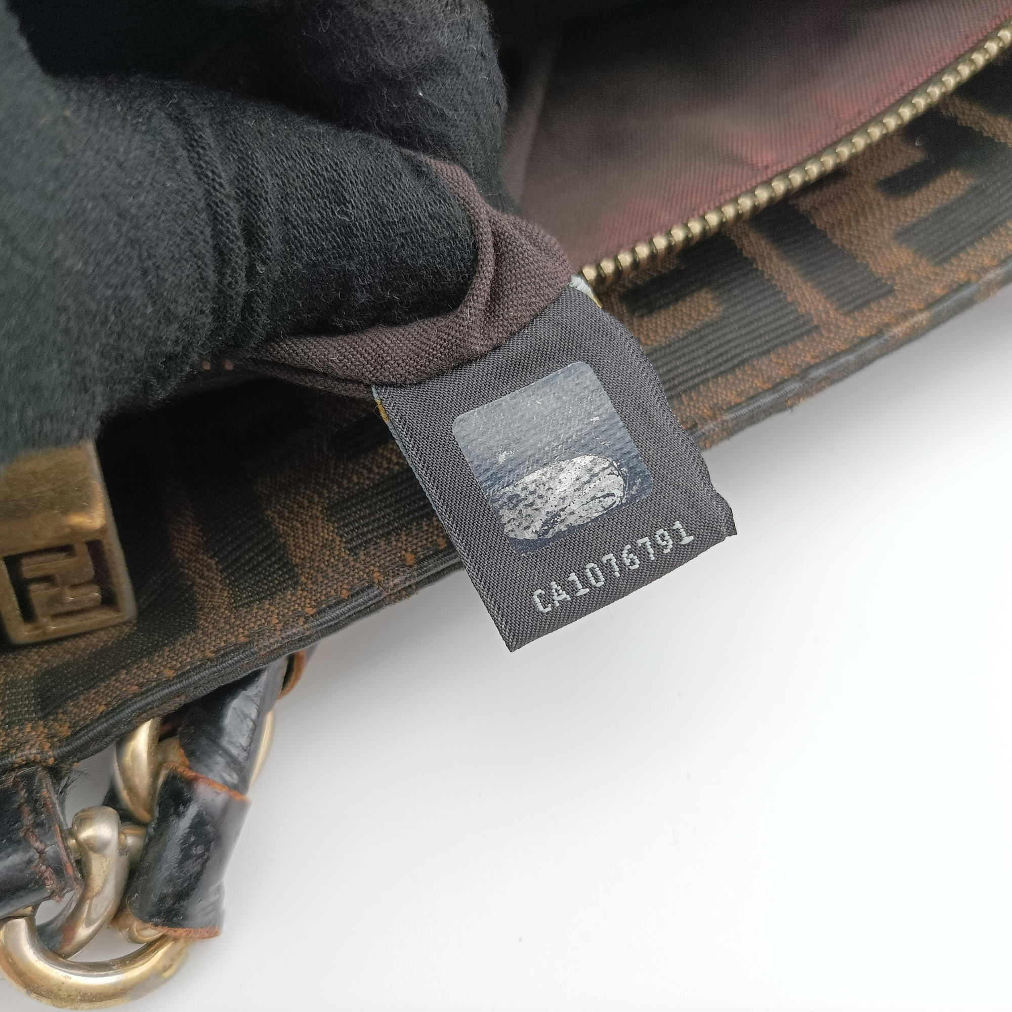 Pre-owned Fendi Mia Brown canvas 8BR615 shoulderbag | stylenewstar
