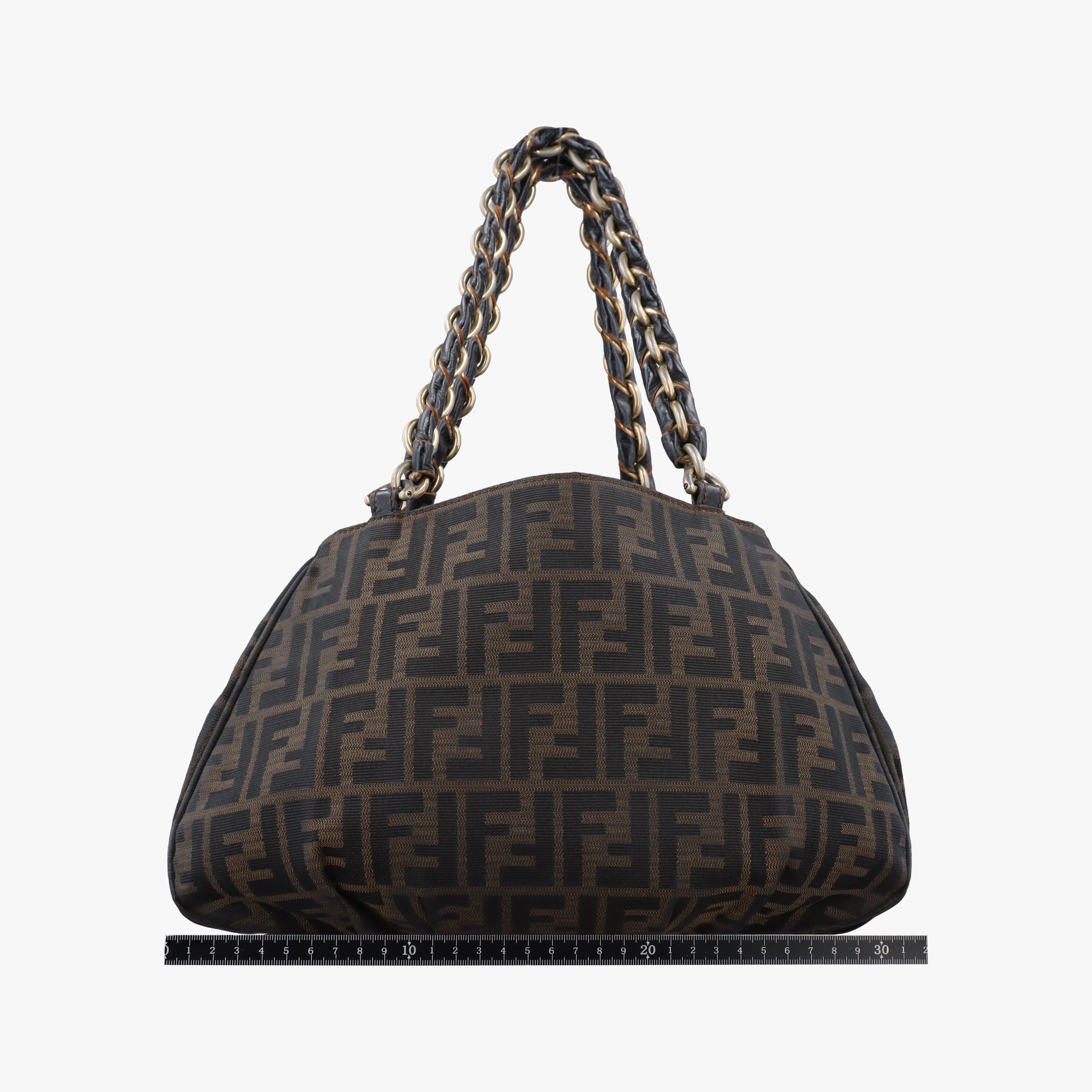 Pre-owned Fendi Mia Brown canvas 8BR615 shoulderbag | stylenewstar