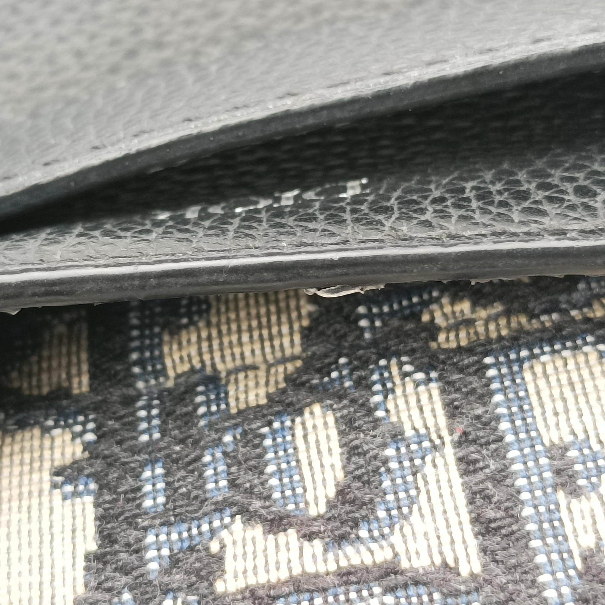 Pre-owned Christian Dior saddle Gray×Navy×Black Jacquard×Leather  bum bag/waist bag | stylenewstar