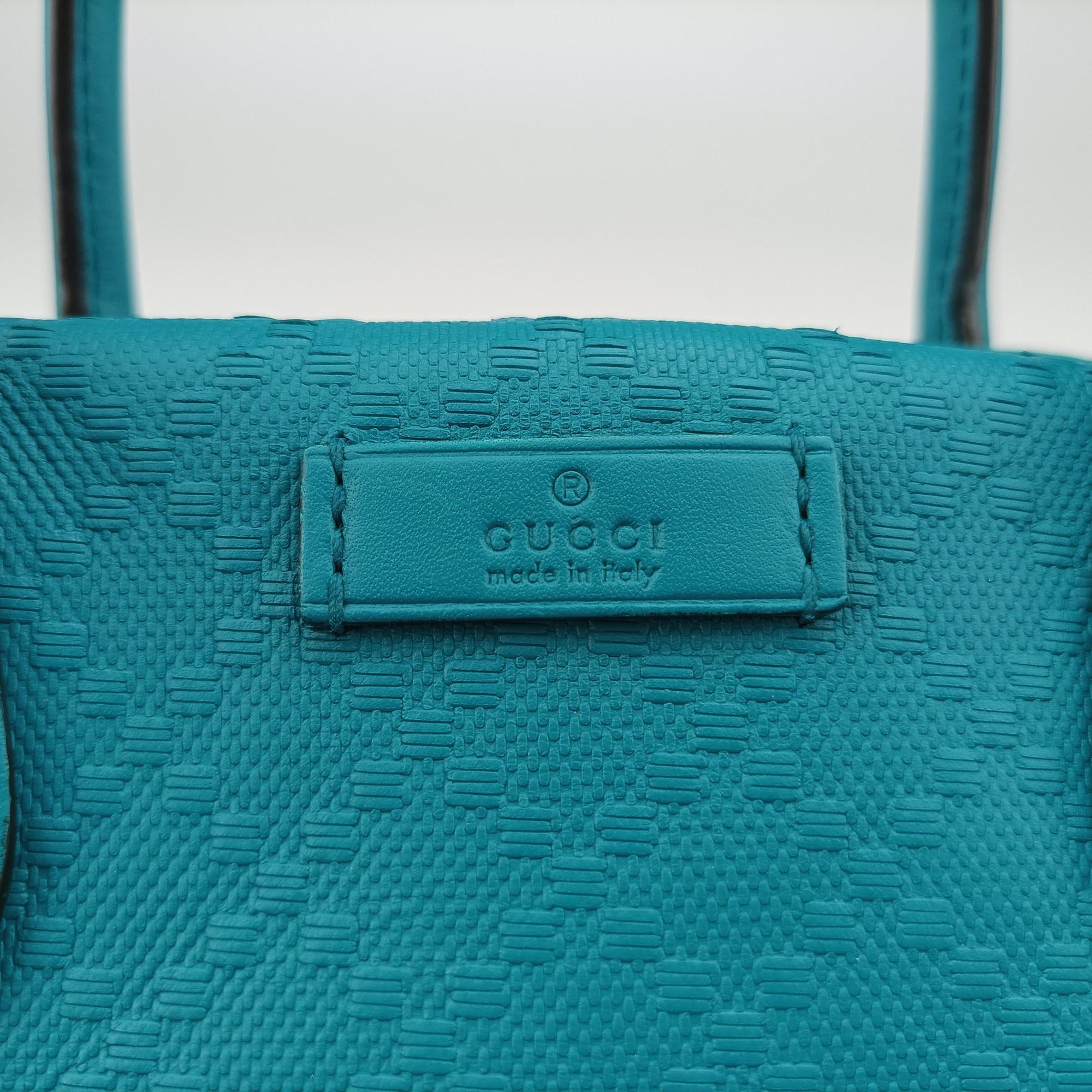Pre-owned Gucci Bright Diamante Blue Leather 354224 shoulderbag | stylenewstar