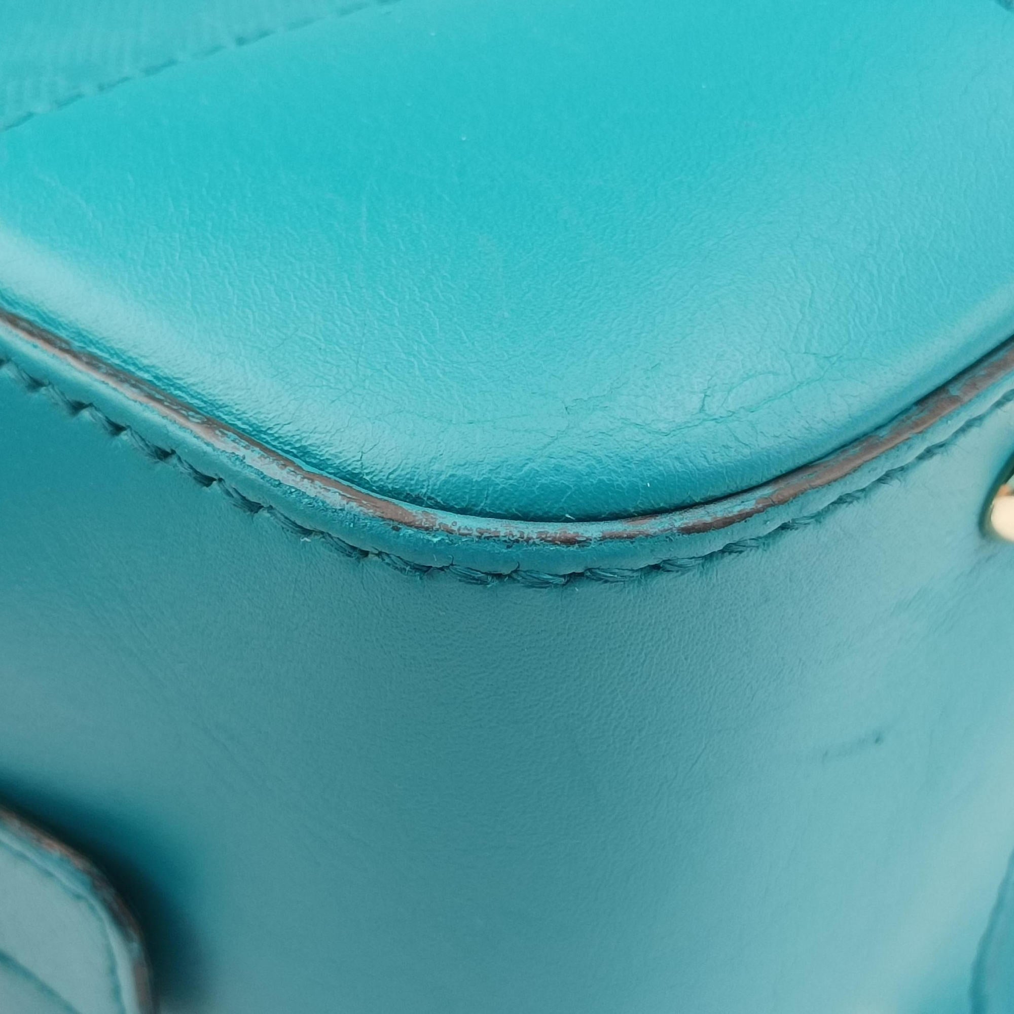 Pre-owned Gucci Bright Diamante Blue Leather 354224 shoulderbag | stylenewstar