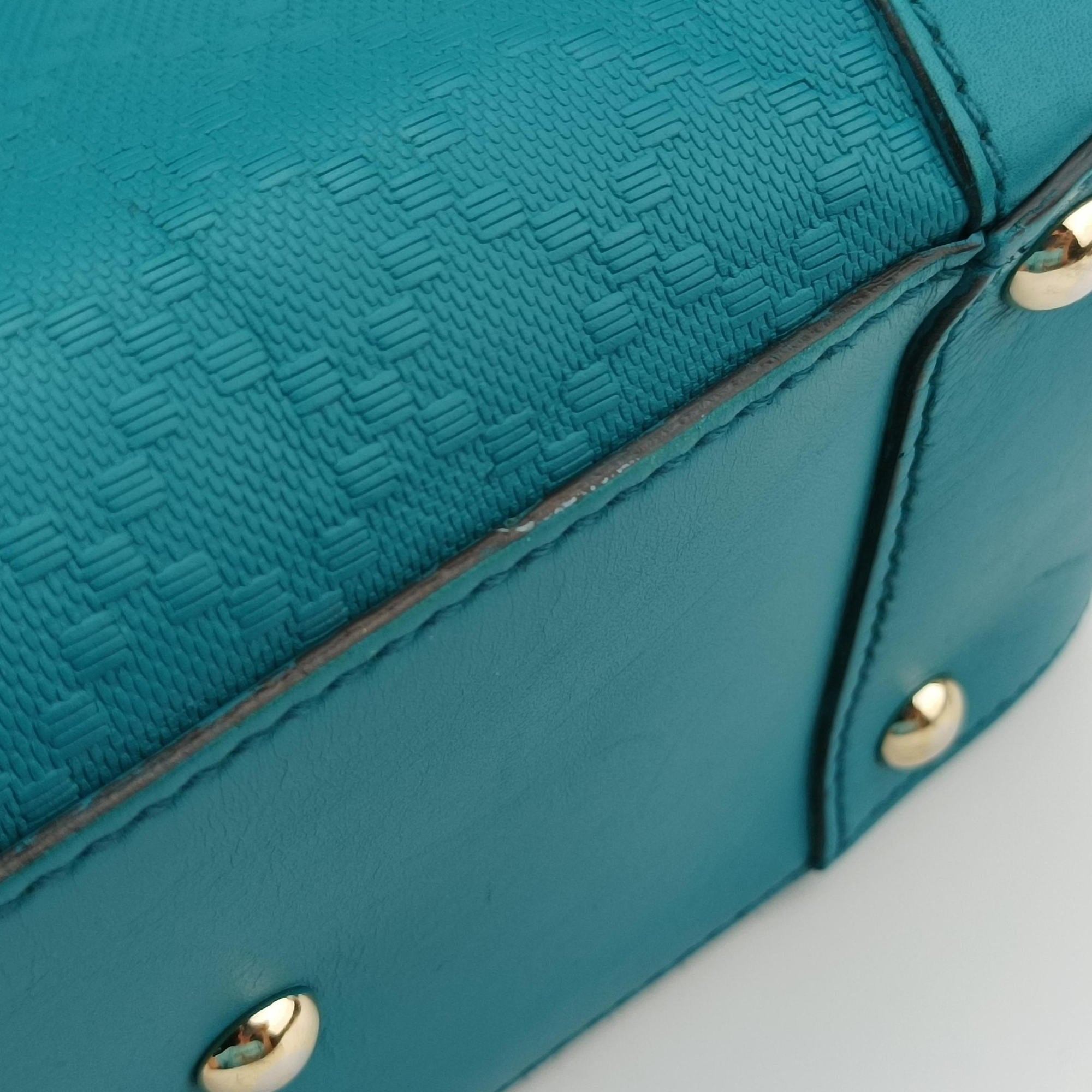 Pre-owned Gucci Bright Diamante Blue Leather 354224 shoulderbag | stylenewstar