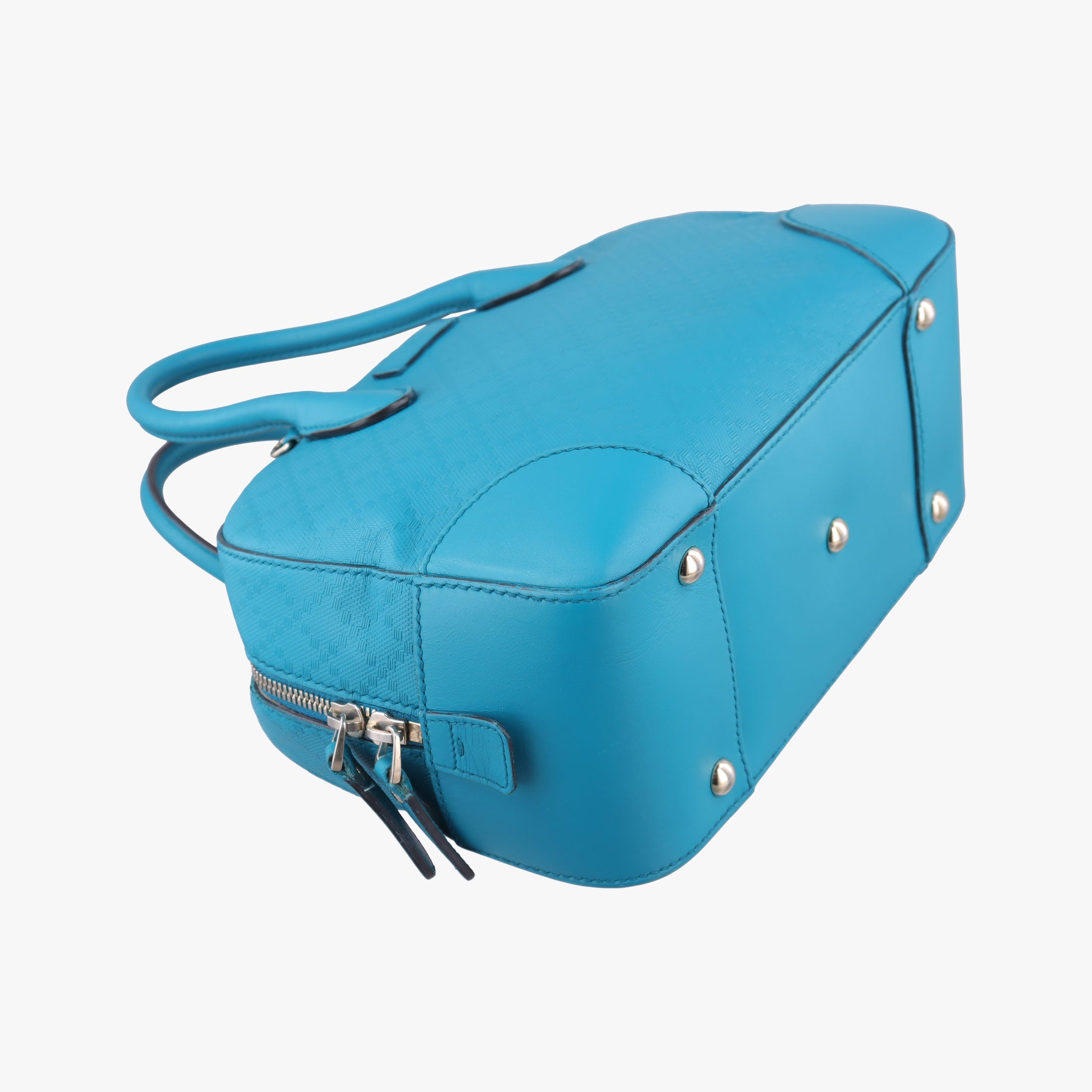 Pre-owned Gucci Bright Diamante Blue Leather 354224 shoulderbag | stylenewstar