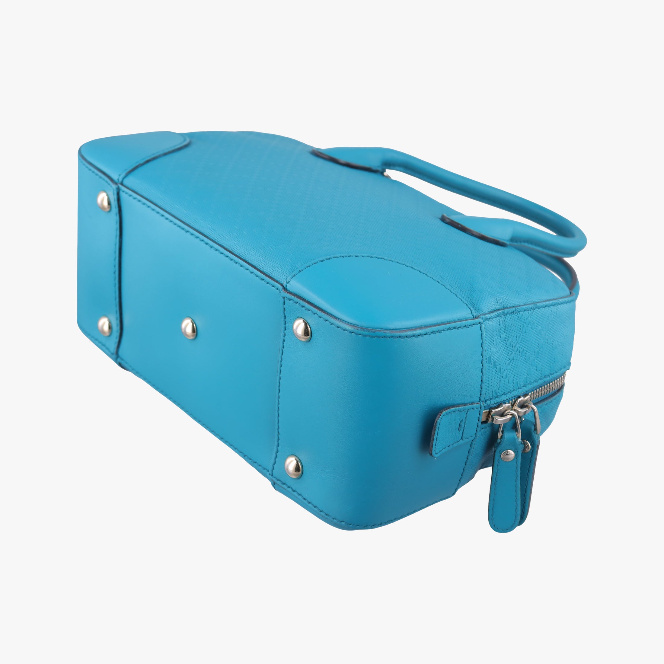 Pre-owned Gucci Bright Diamante Blue Leather 354224 shoulderbag | stylenewstar
