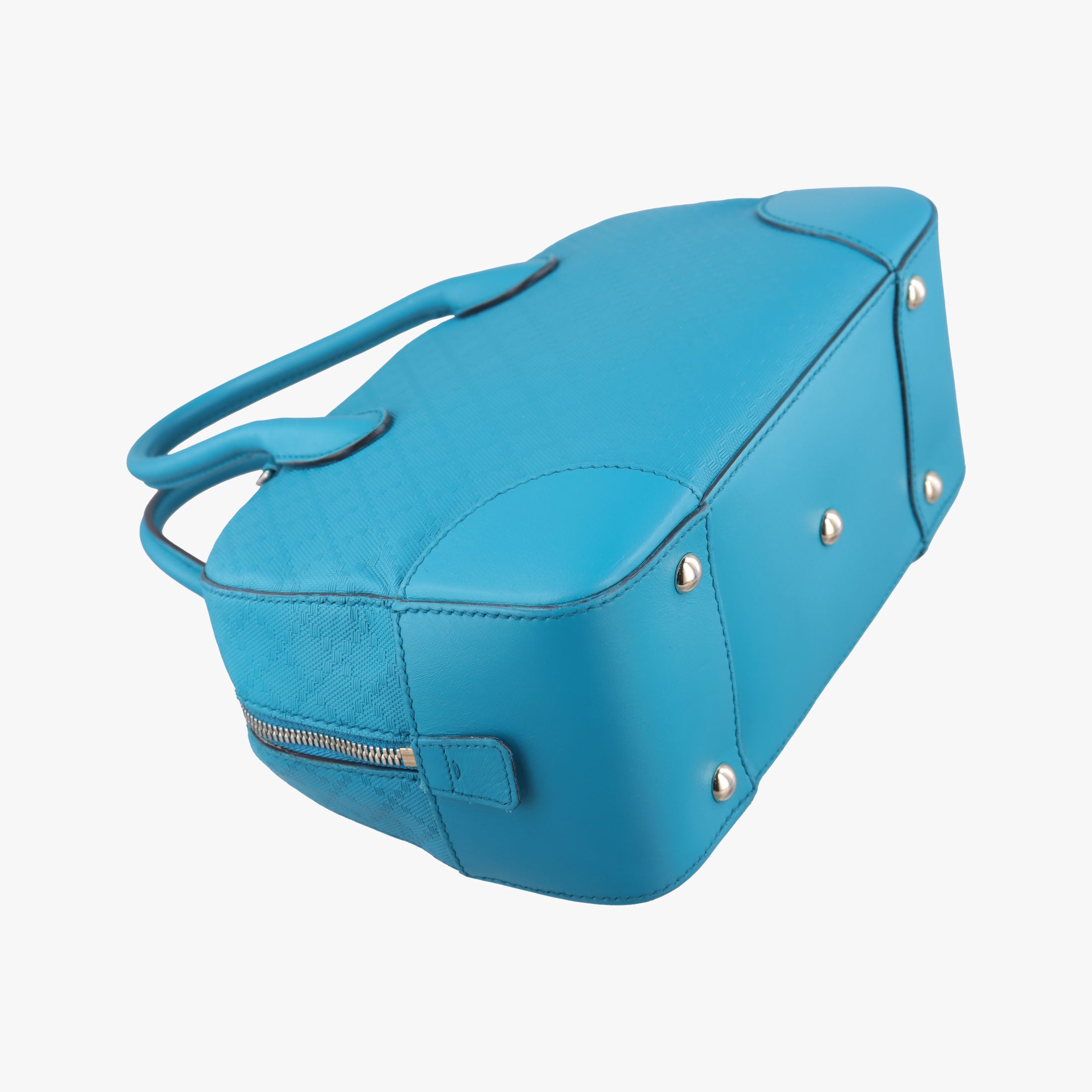 Pre-owned Gucci Bright Diamante Blue Leather 354224 shoulderbag | stylenewstar