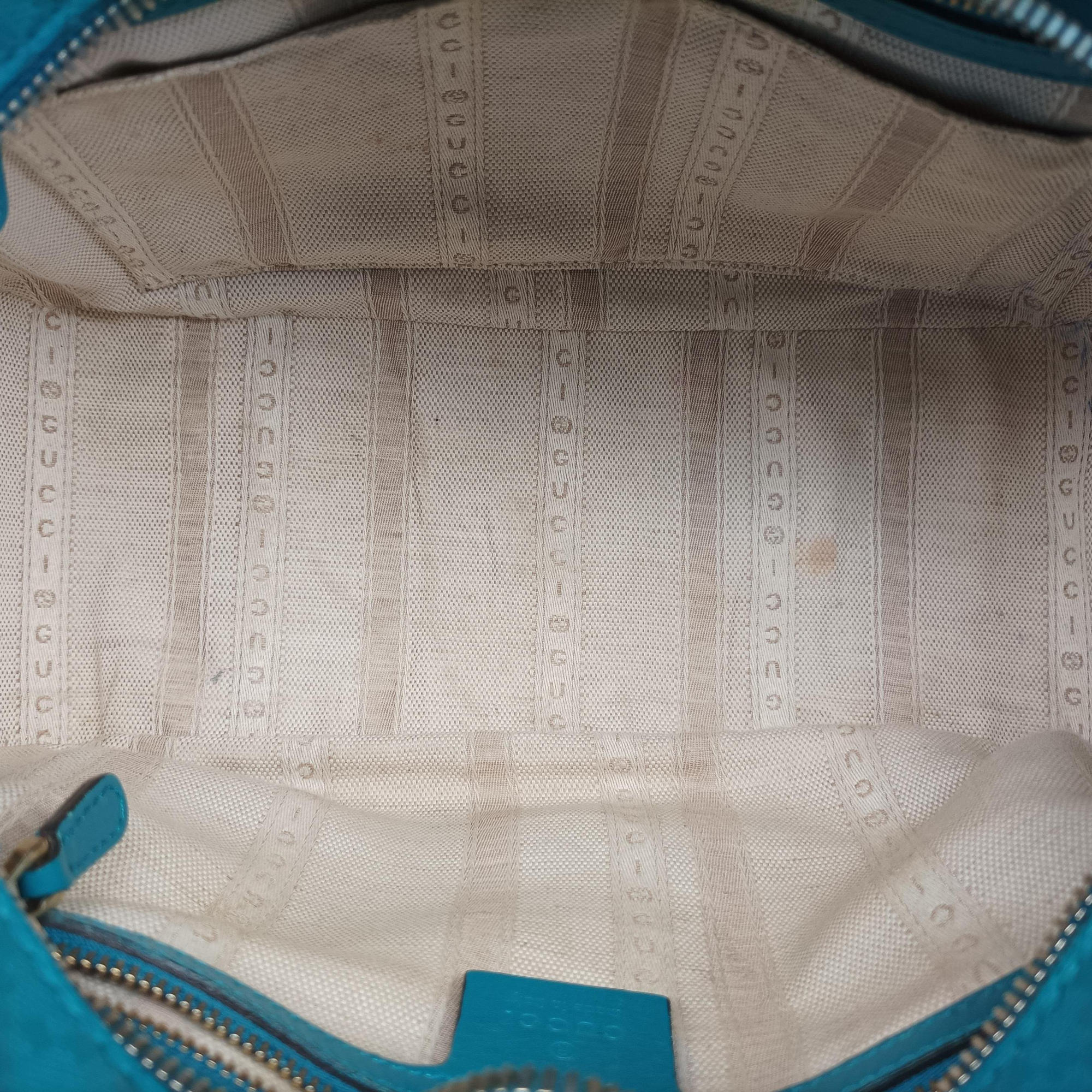 Pre-owned Gucci Bright Diamante Blue Leather 354224 shoulderbag | stylenewstar