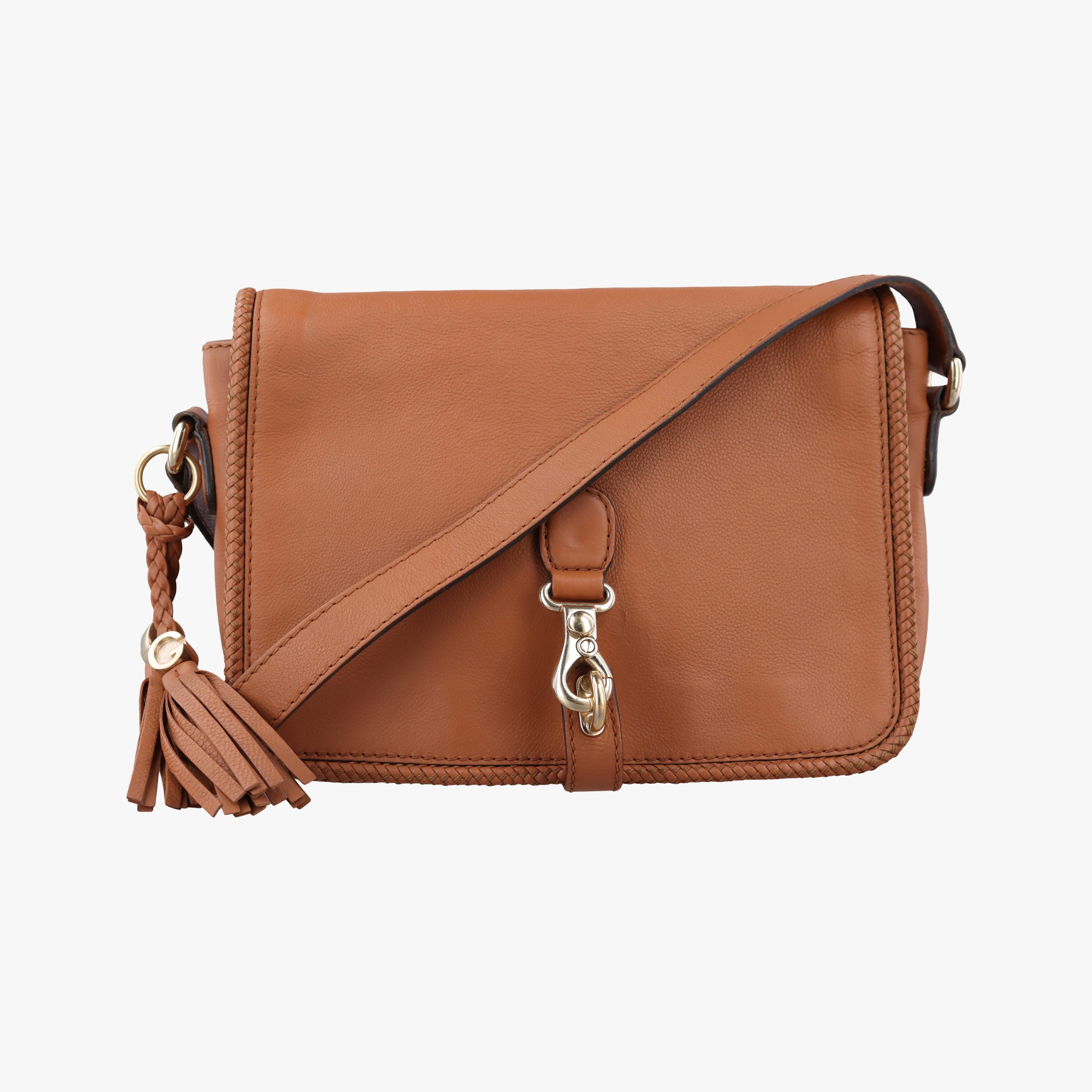 Pre-owned Gucci Marrakech Messenger Brown leather 257024 shoulderbag | stylenewstar