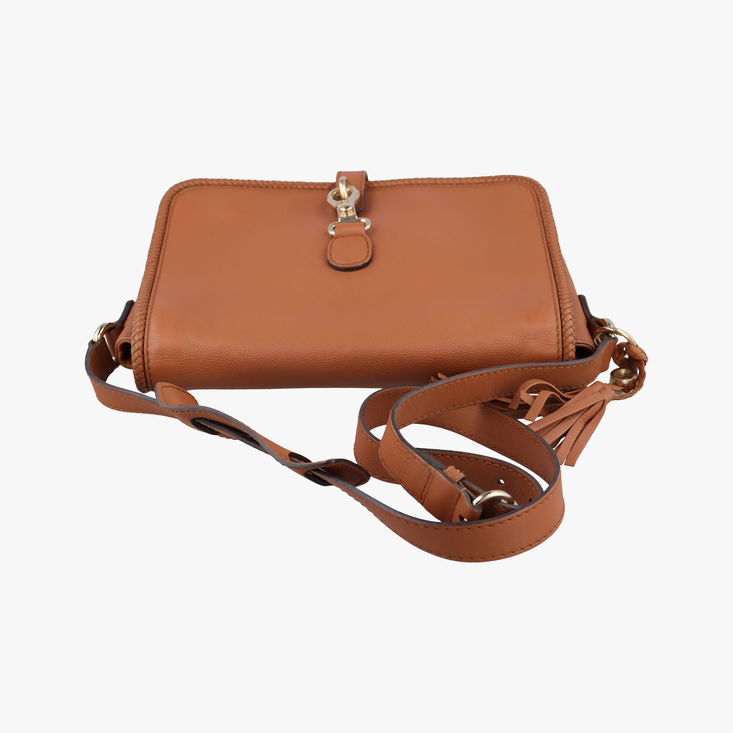 Pre-owned Gucci Marrakech Messenger Brown leather 257024 shoulderbag | stylenewstar