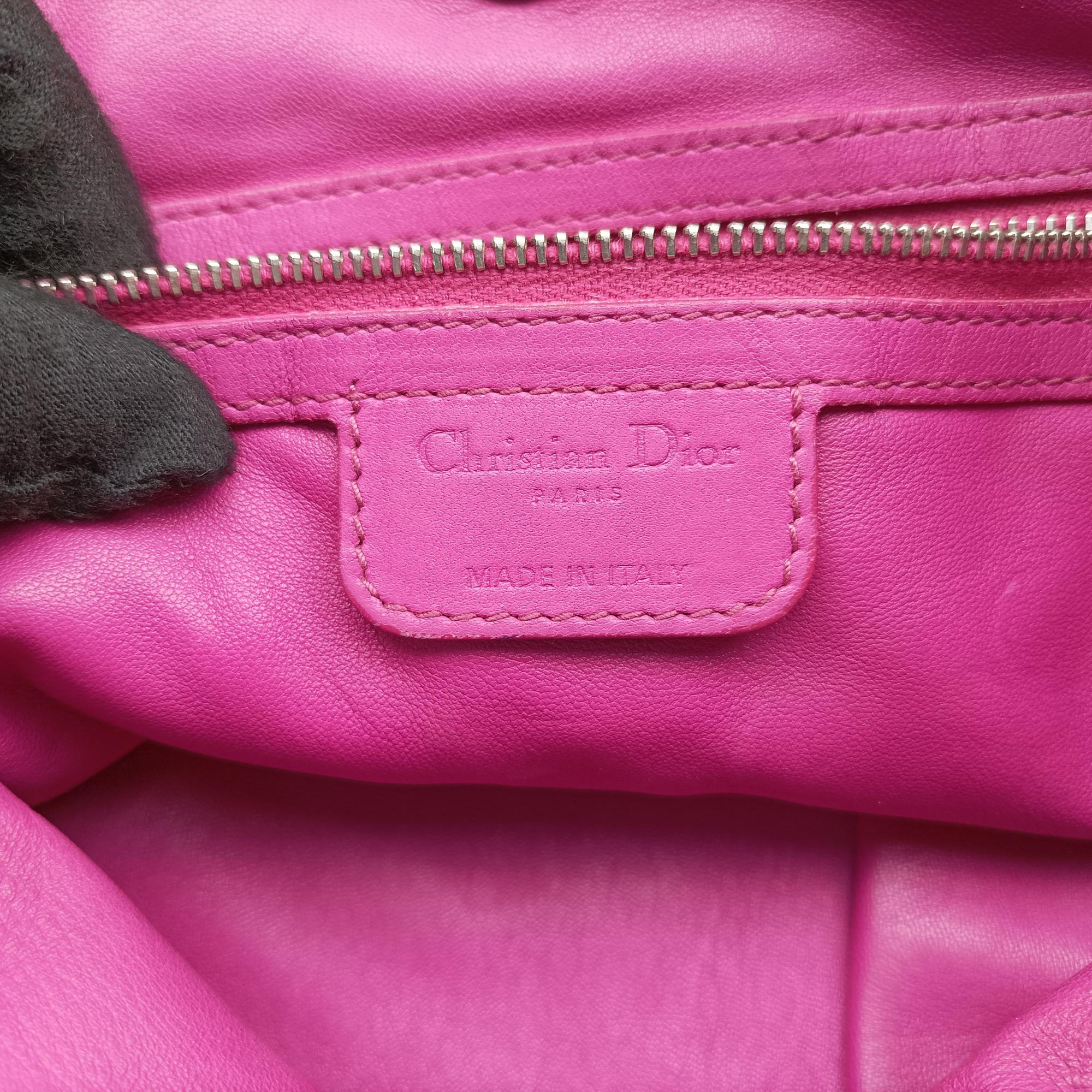 Secondhand Christian Dior Soft Lady Dior tote Pink lambskin  handbag | stylenewstar