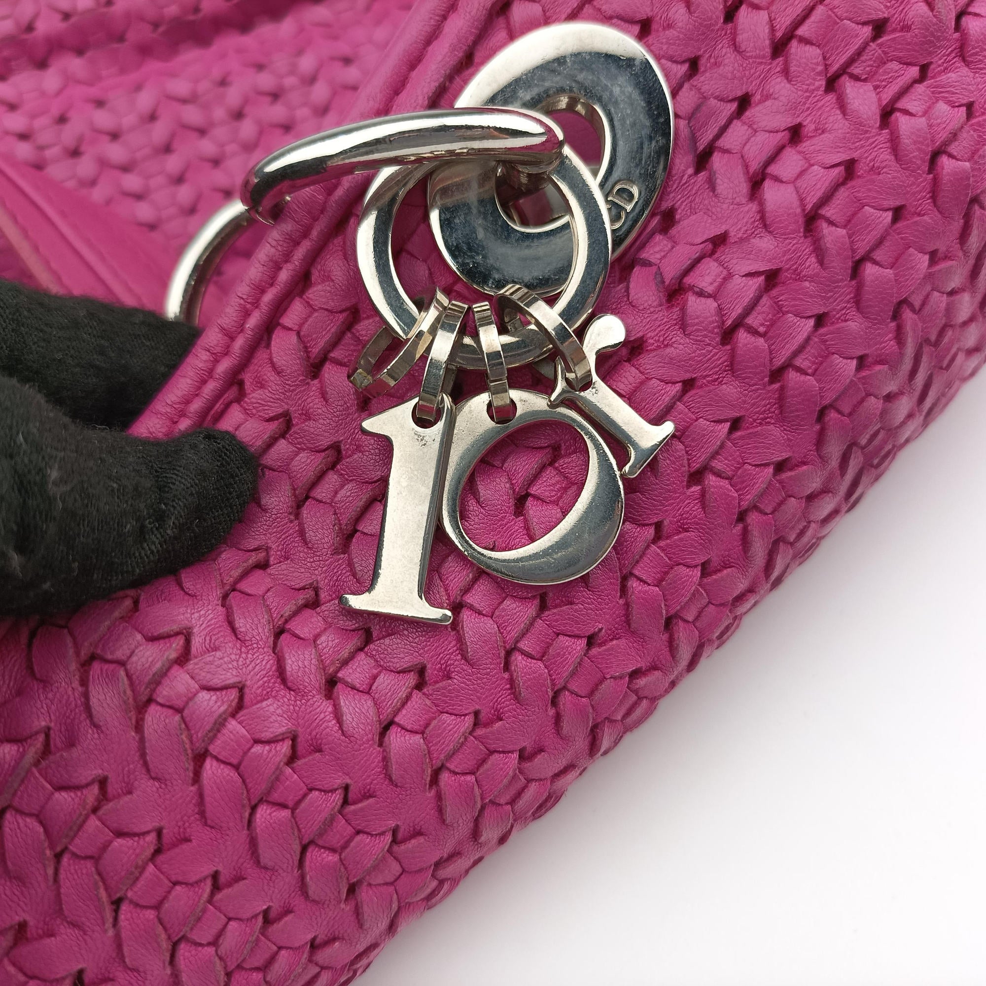Secondhand Christian Dior Soft Lady Dior tote Pink lambskin  handbag | stylenewstar