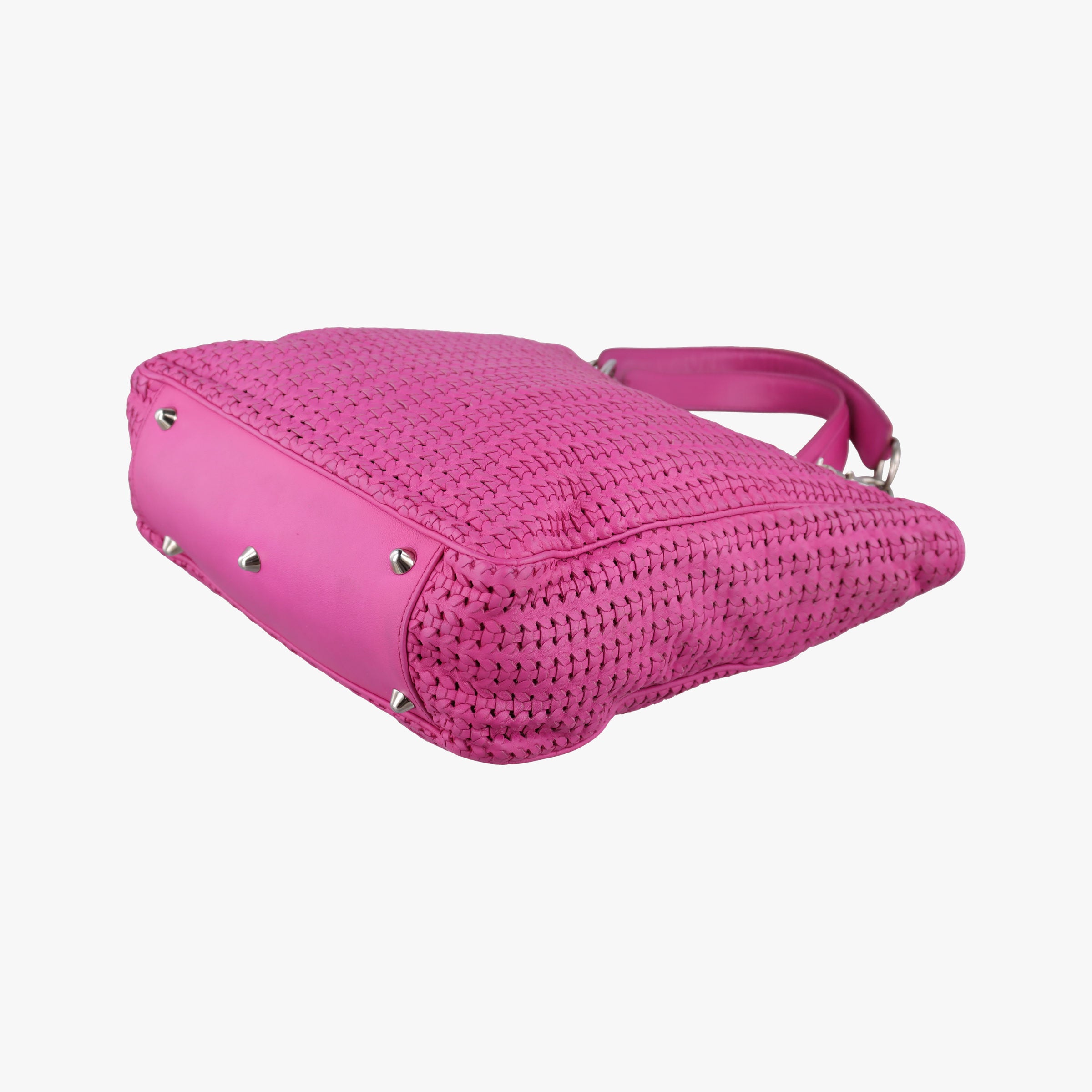 Secondhand Christian Dior Soft Lady Dior tote Pink lambskin  handbag | stylenewstar