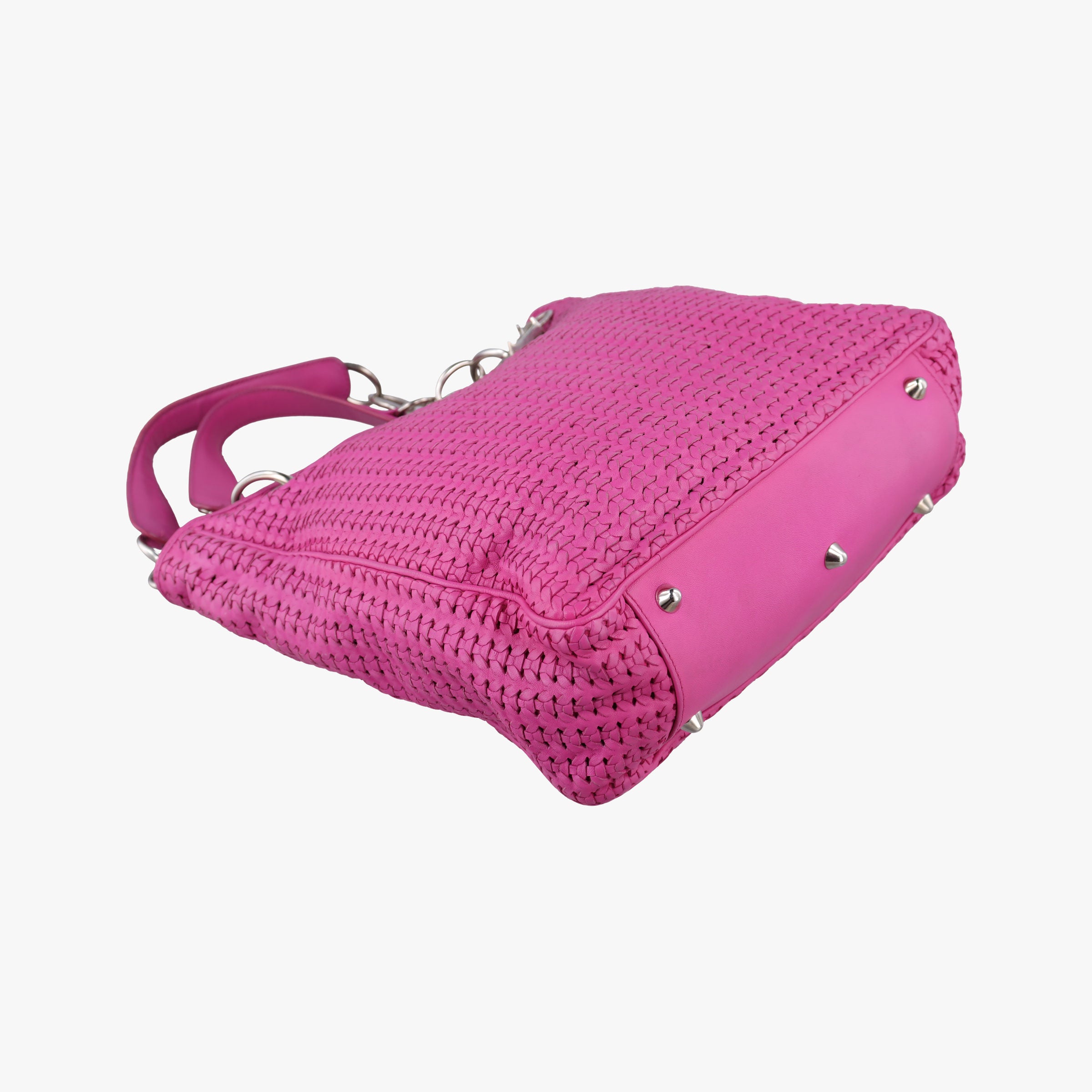 Secondhand Christian Dior Soft Lady Dior tote Pink lambskin  handbag | stylenewstar