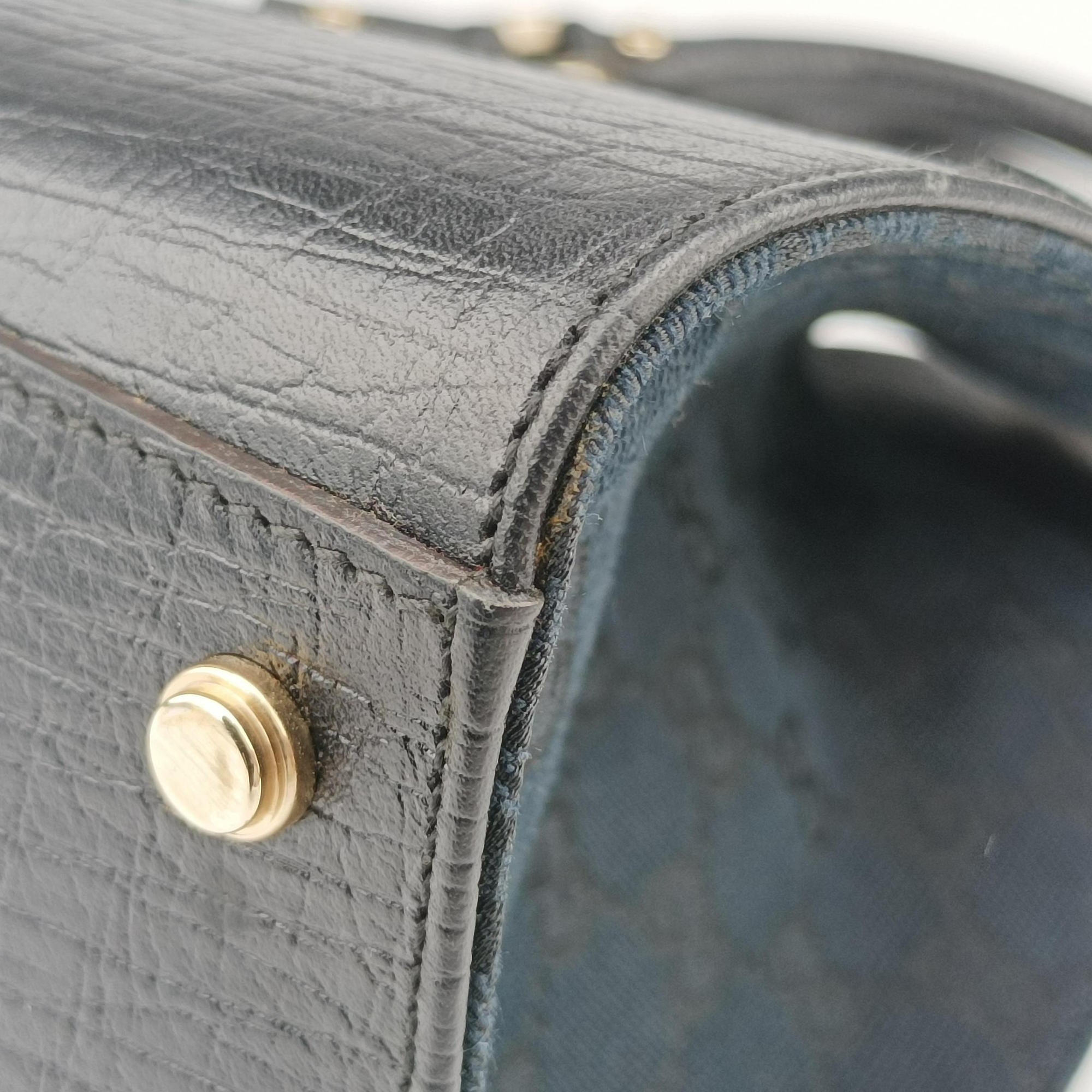 Pre-owned Gucci Junco Sherry Line Black x Red x Green canvas×leather 130995 handbag | stylenewstar