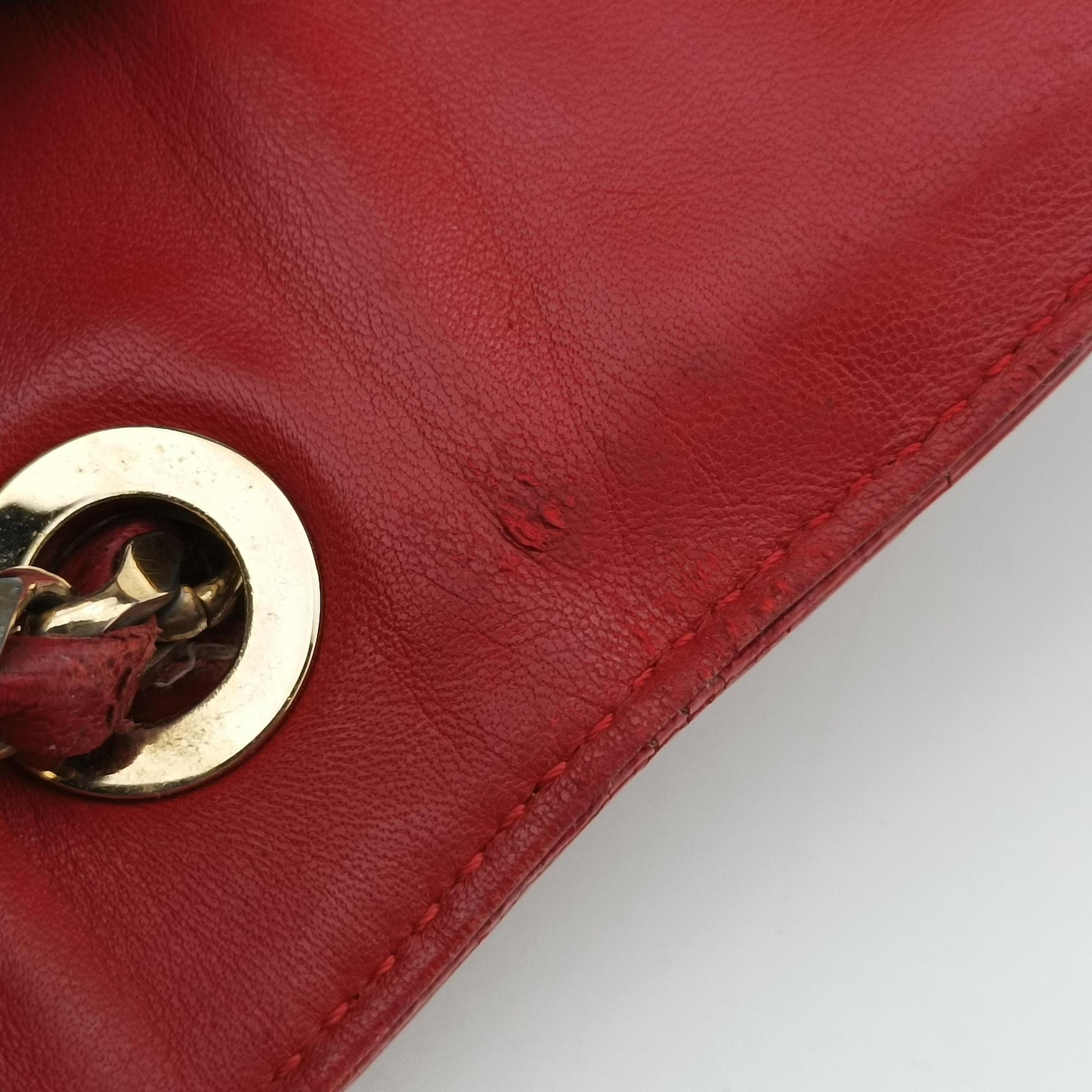 Pre-owned VERSACE Gianni Greca couture Red Patent 8BR600 shoulderbag | stylenewstar