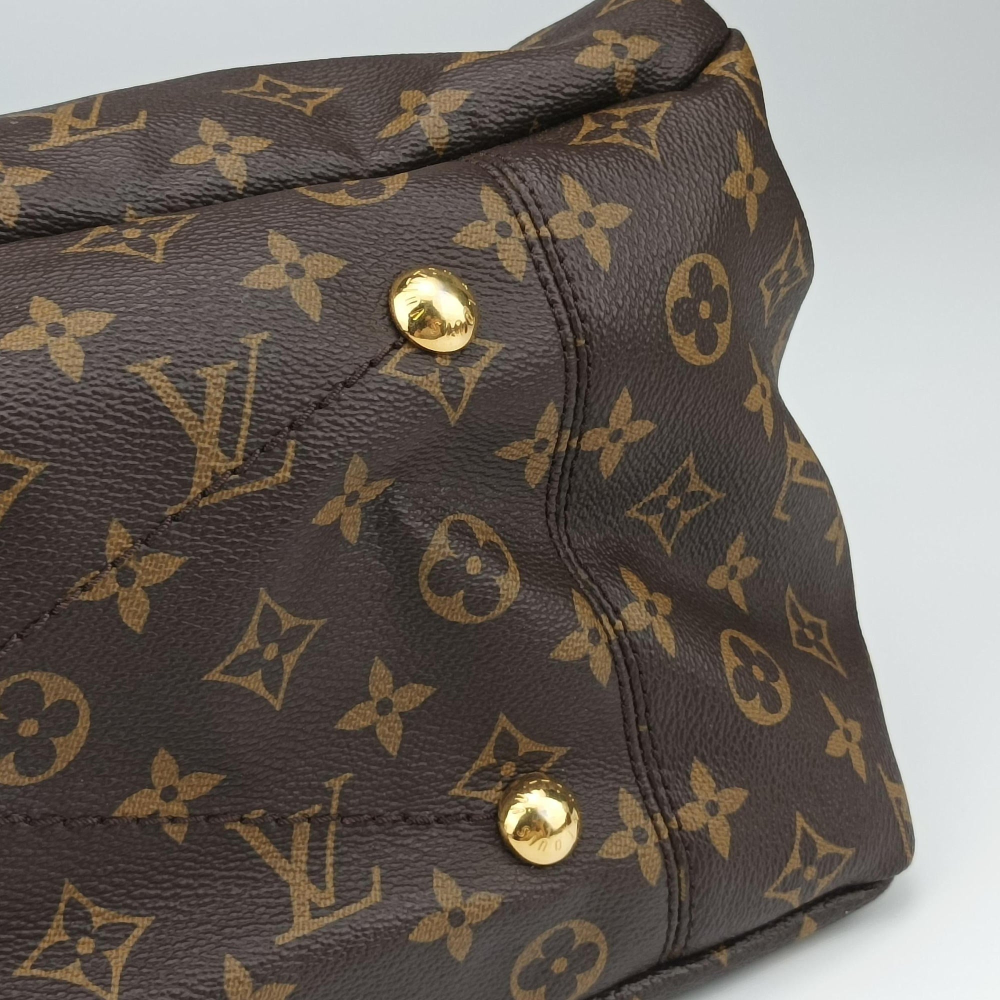 Pre-owned Louis Vuitton ARTSY MM brown Monogram Canvas M40249 handbag | stylenewstar