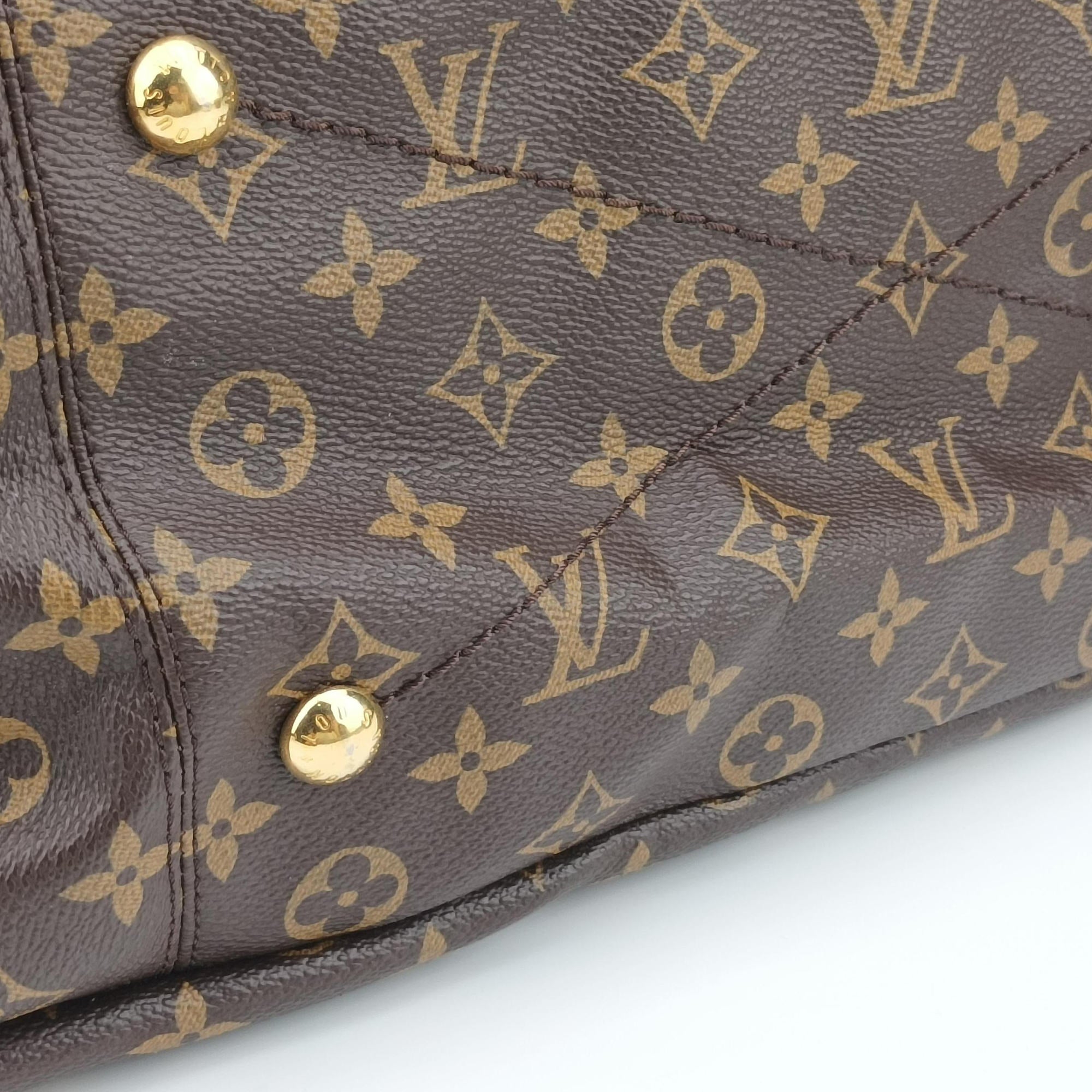 Pre-owned Louis Vuitton ARTSY MM brown Monogram Canvas M40249 handbag | stylenewstar