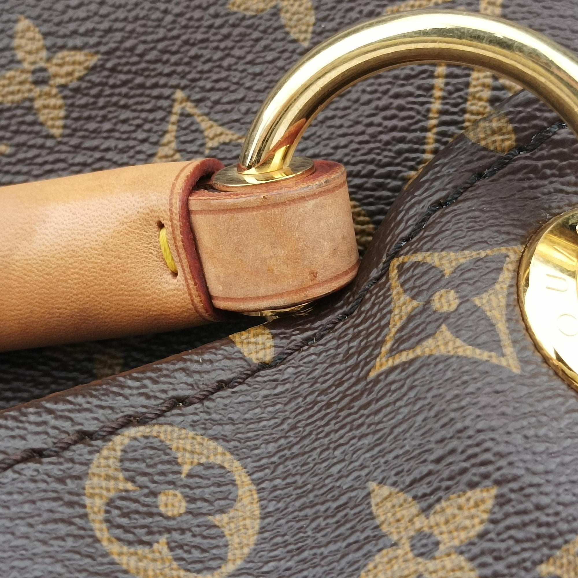 Pre-owned Louis Vuitton ARTSY MM brown Monogram Canvas M40249 handbag | stylenewstar