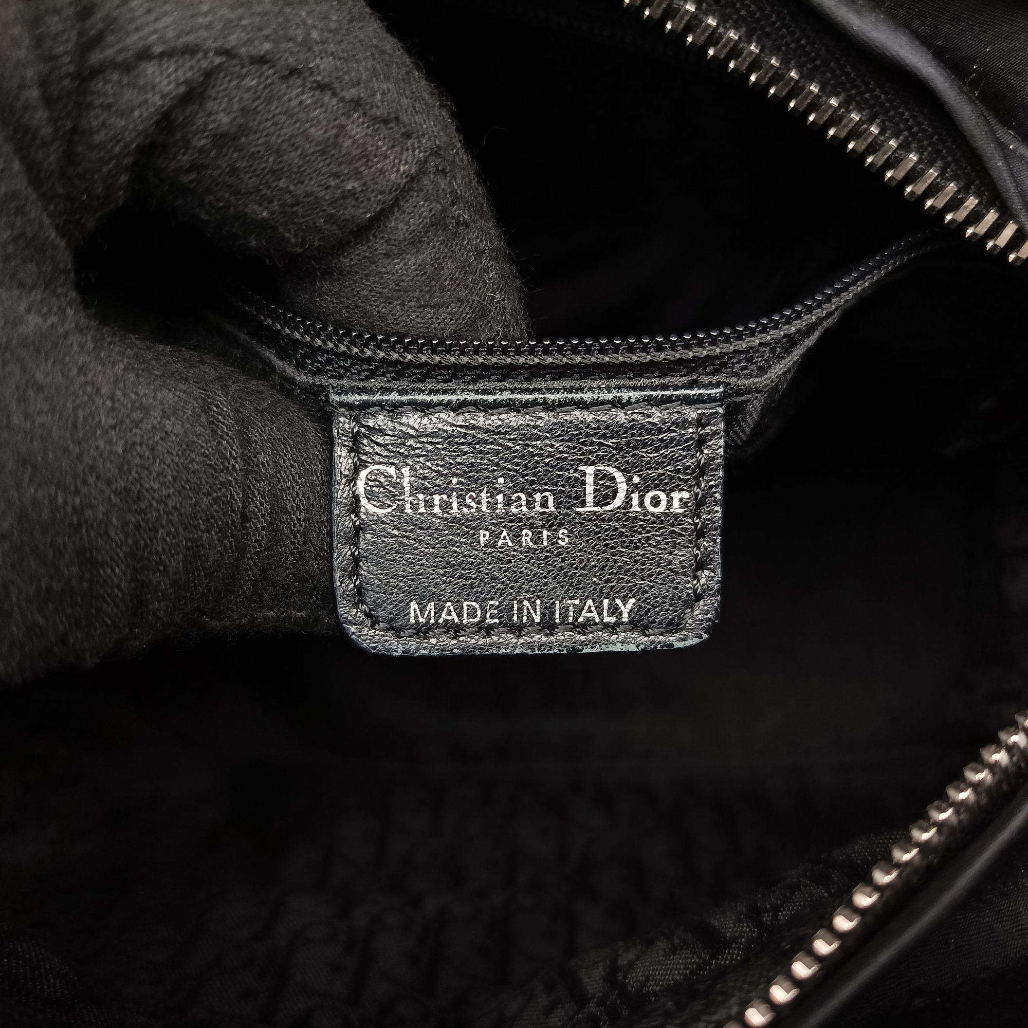 Pre-owned Christian Dior Lady Dior Black Nylon×lambskin  handbag | stylenewstar