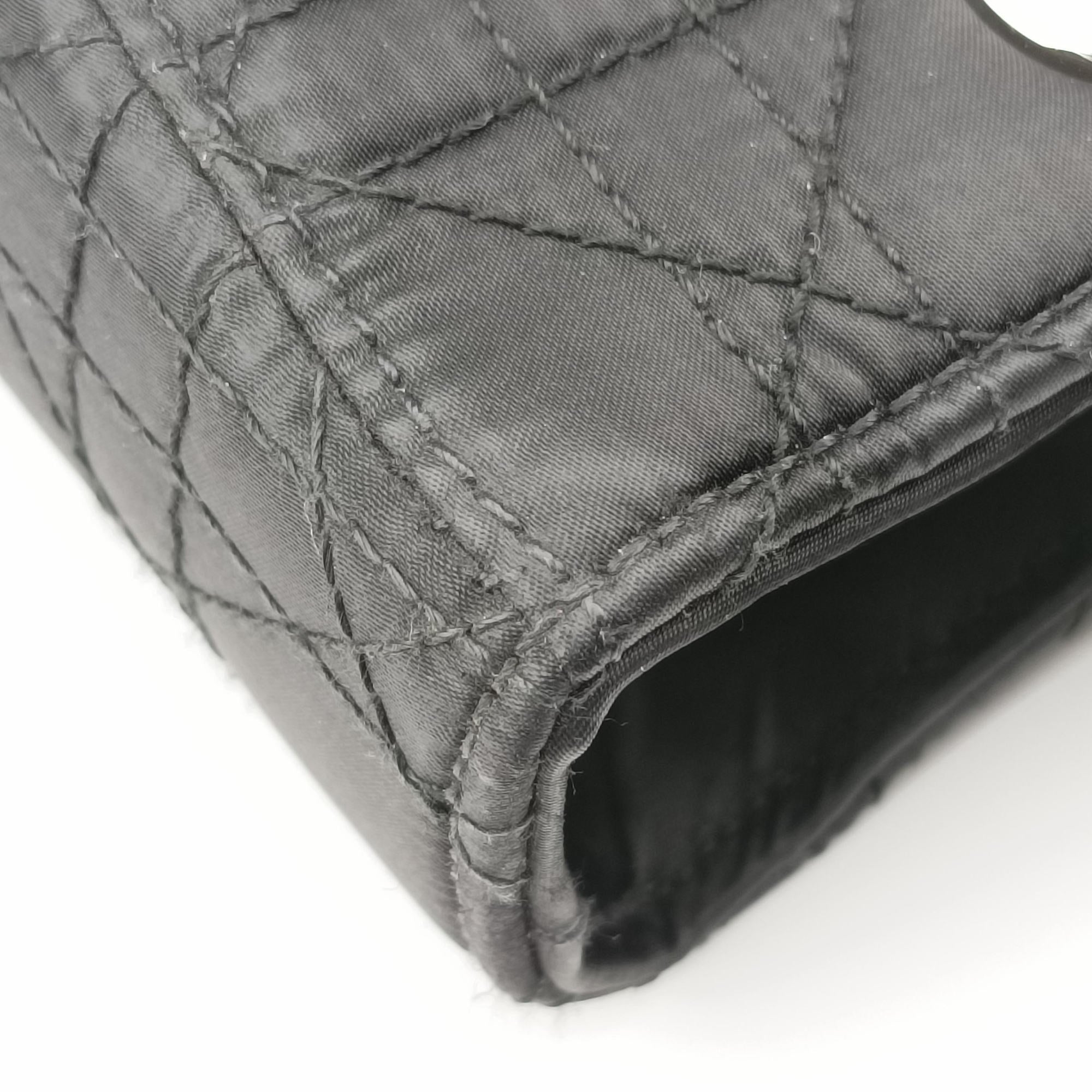 Pre-owned Christian Dior Lady Dior Black Nylon×lambskin  handbag | stylenewstar