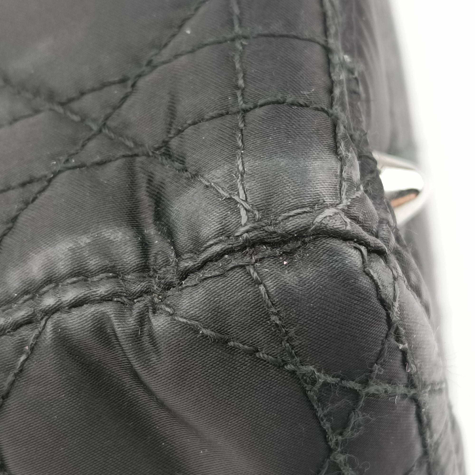 Pre-owned Christian Dior Lady Dior Black Nylon×lambskin  handbag | stylenewstar