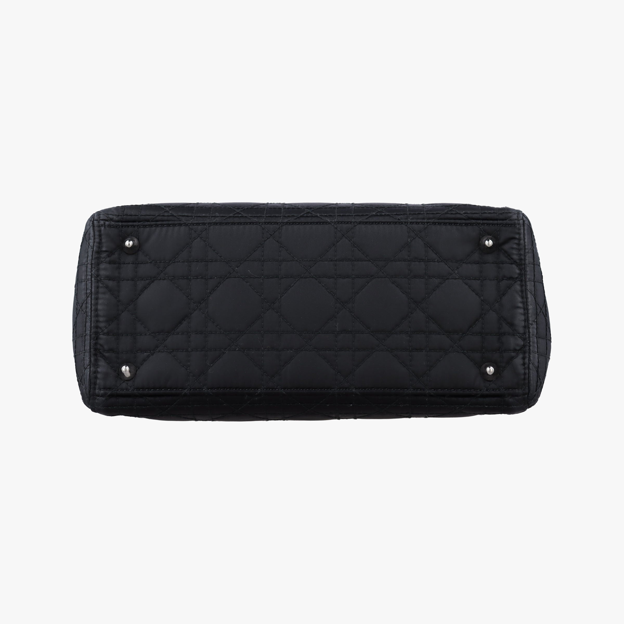 Pre-owned Christian Dior Lady Dior Black Nylon×lambskin  handbag | stylenewstar