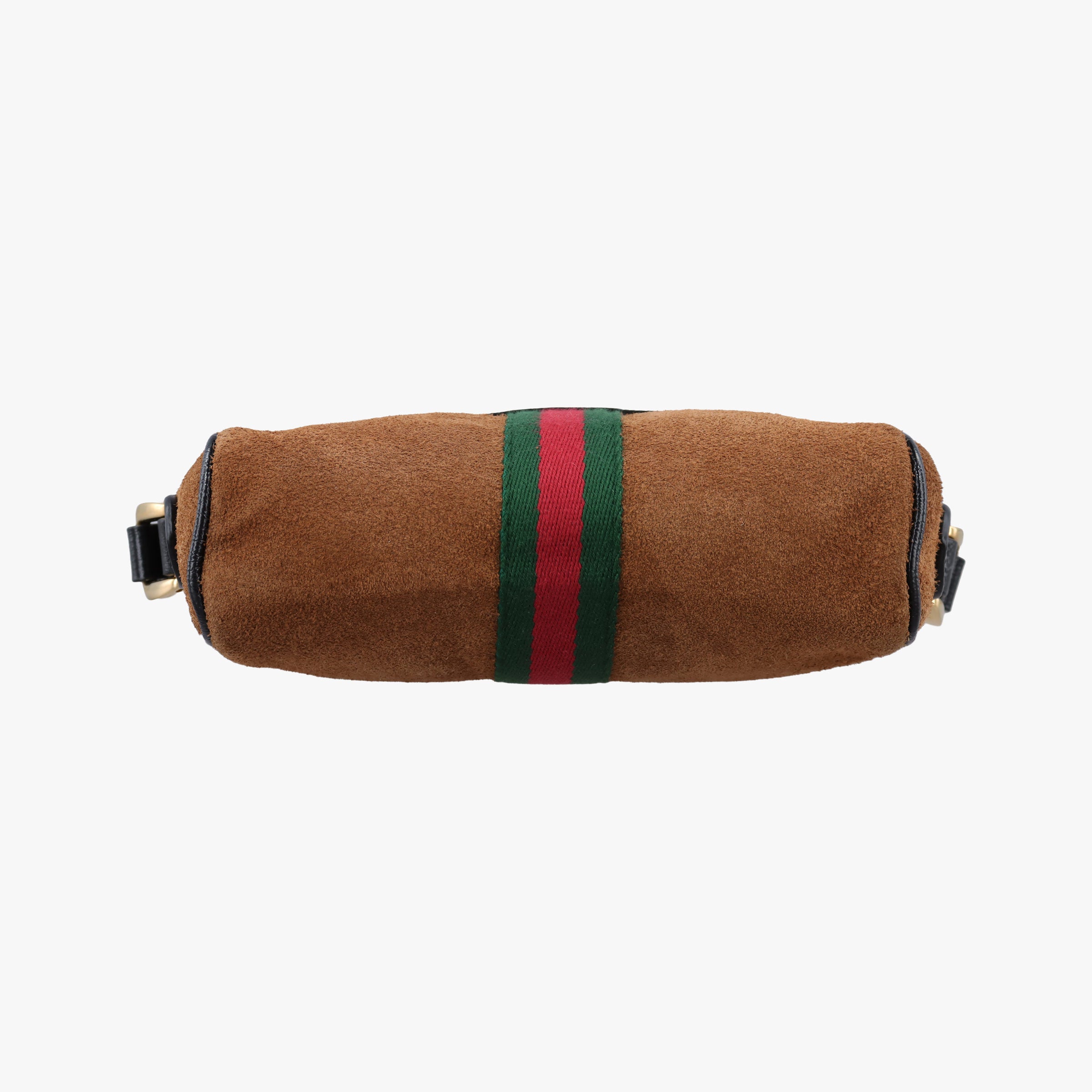 Pre-owned Gucci Ophidia Brown×black×Red×Green suede×Leather 573321 shoulderbag | stylenewstar