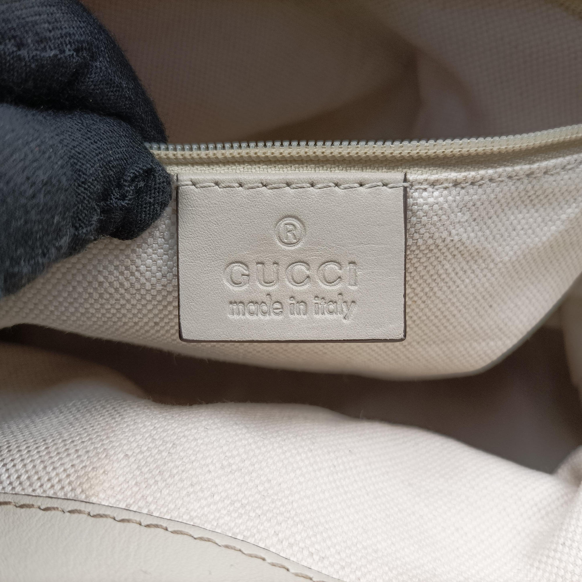 Pre-owned Gucci Sukey White×Brown canvas×Leather 247902 shoulderbag | stylenewstar