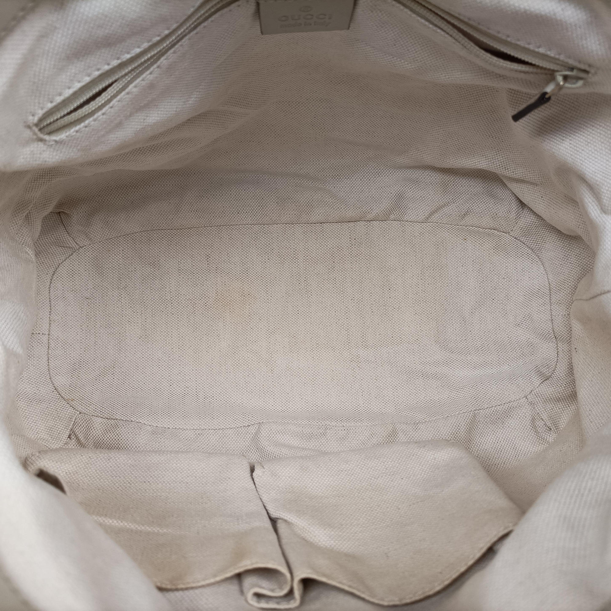Pre-owned Gucci Sukey White×Brown canvas×Leather 247902 shoulderbag | stylenewstar
