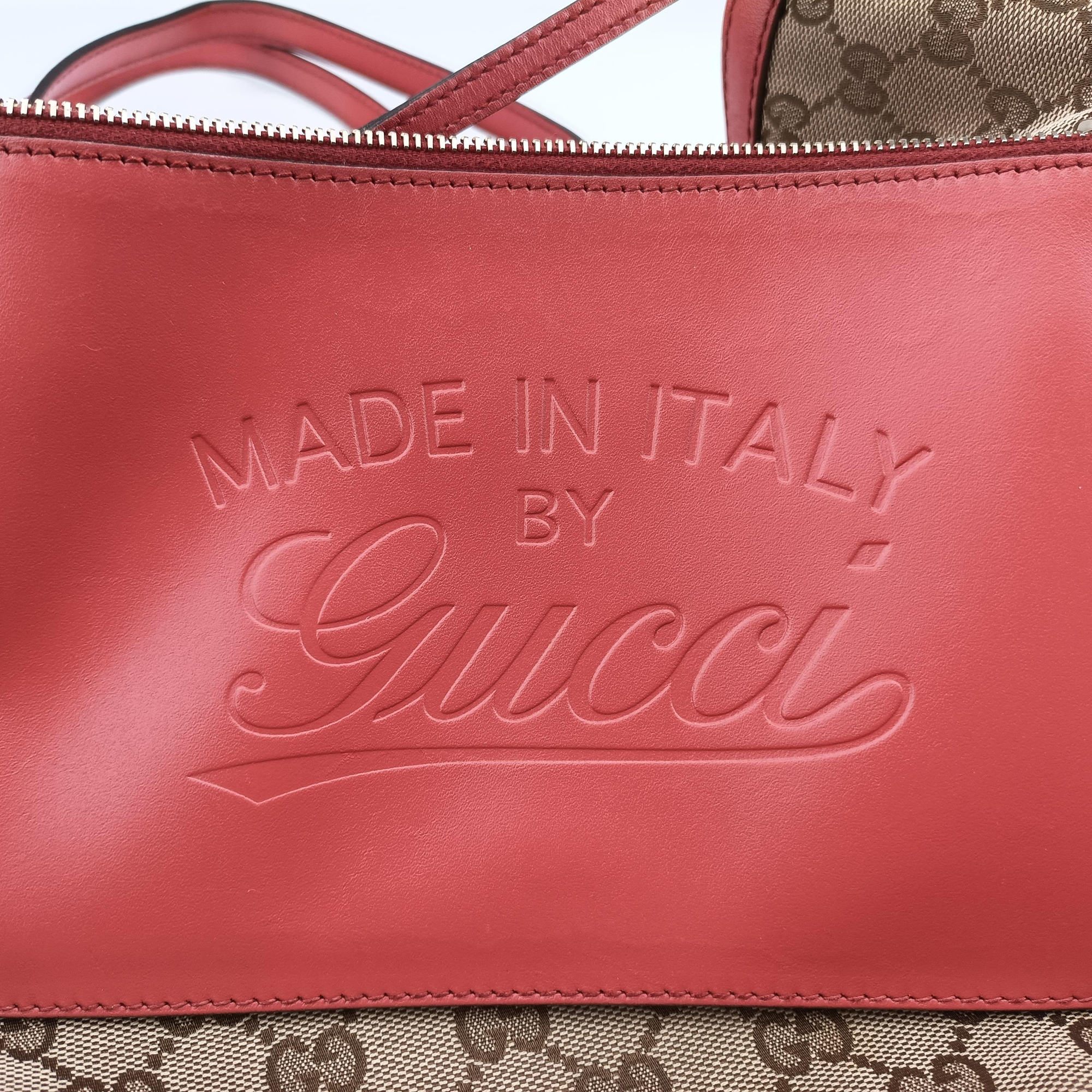 Pre-owned Gucci GG Craft Pink×beige Canvas × Leather 247209 handbag | stylenewstar