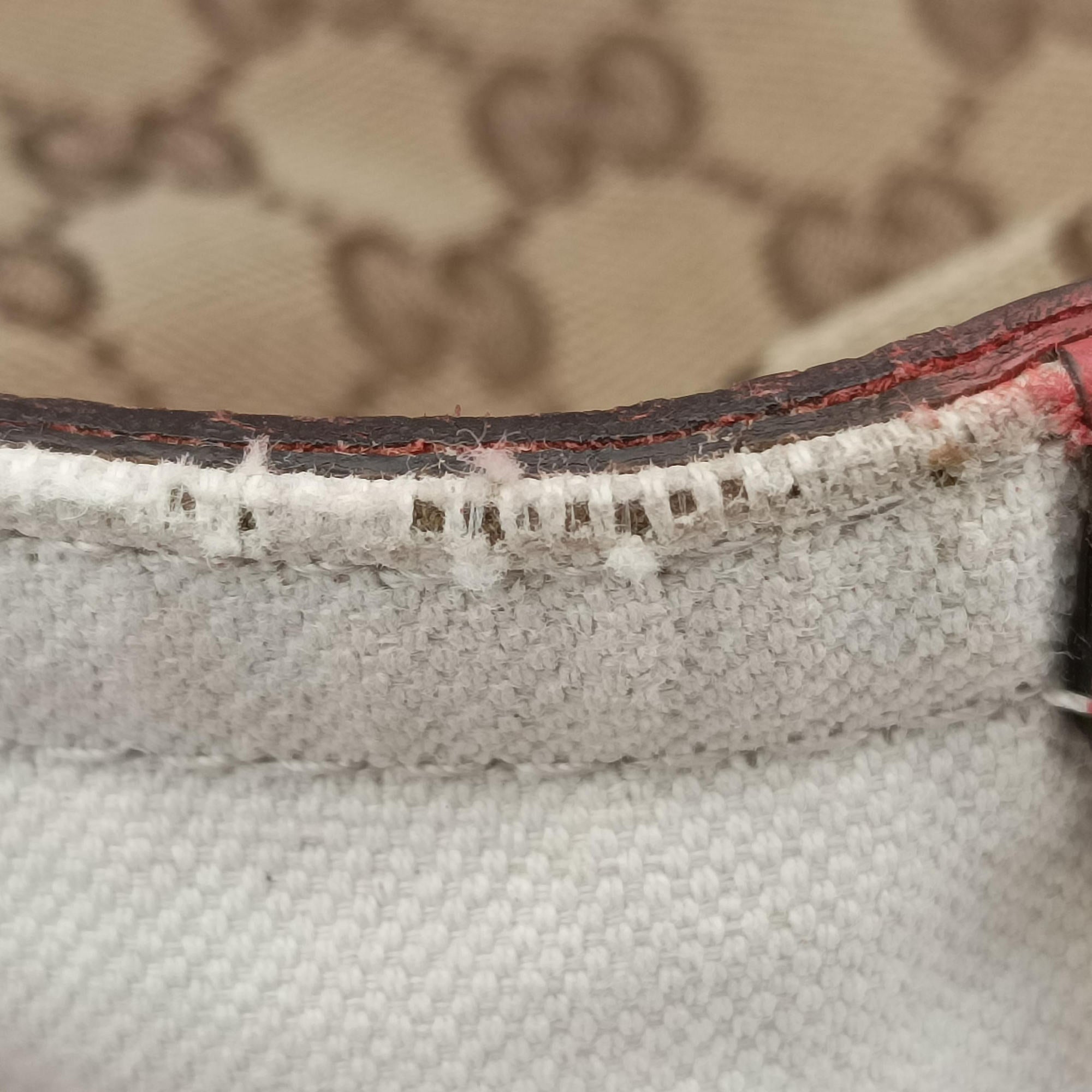 Pre-owned Gucci GG Craft Pink×beige Canvas × Leather 247209 handbag | stylenewstar