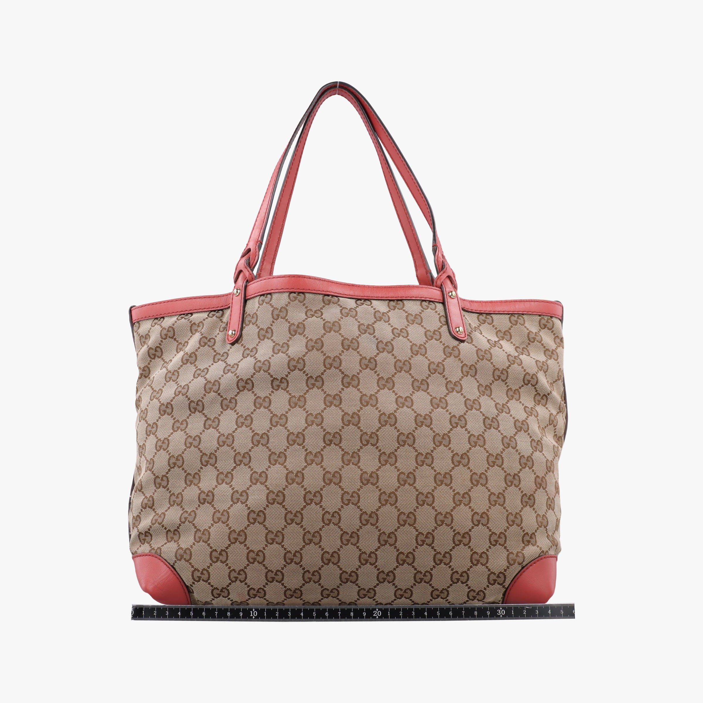 Pre-owned Gucci GG Craft Pink×beige Canvas × Leather 247209 handbag | stylenewstar